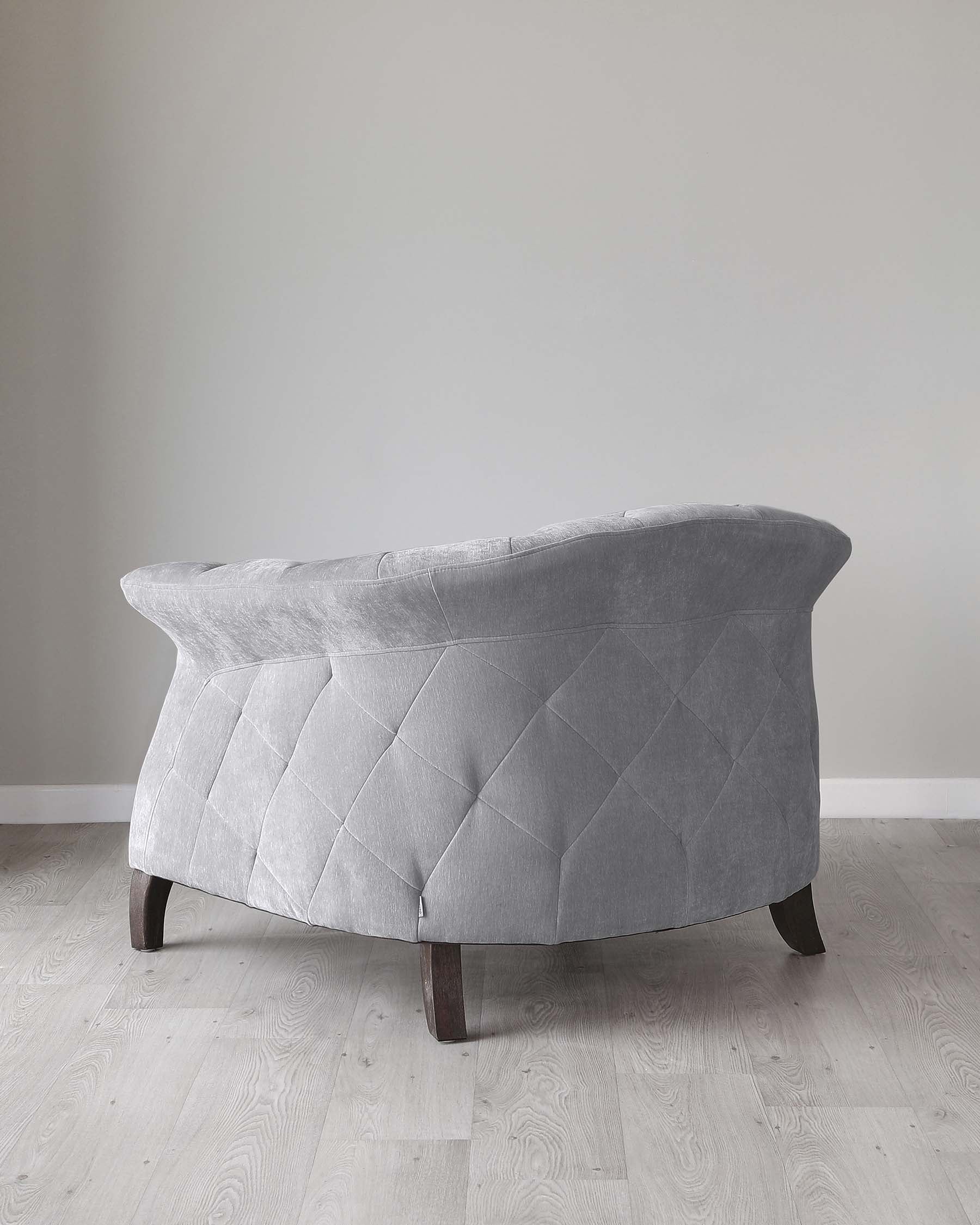 Luxe Modern Mid Grey Fabric Armchair