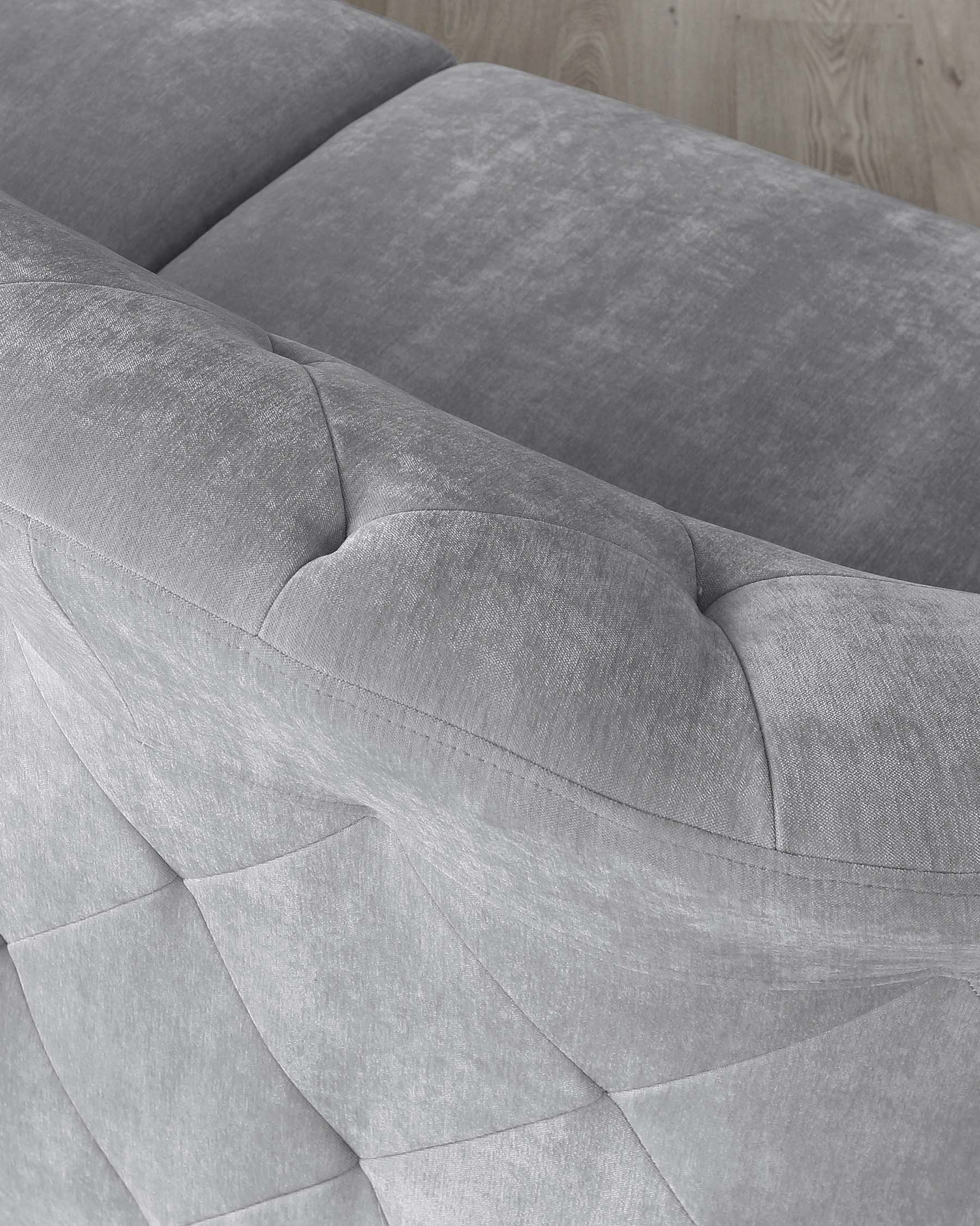 Luxe Modern Mid Grey Fabric Armchair