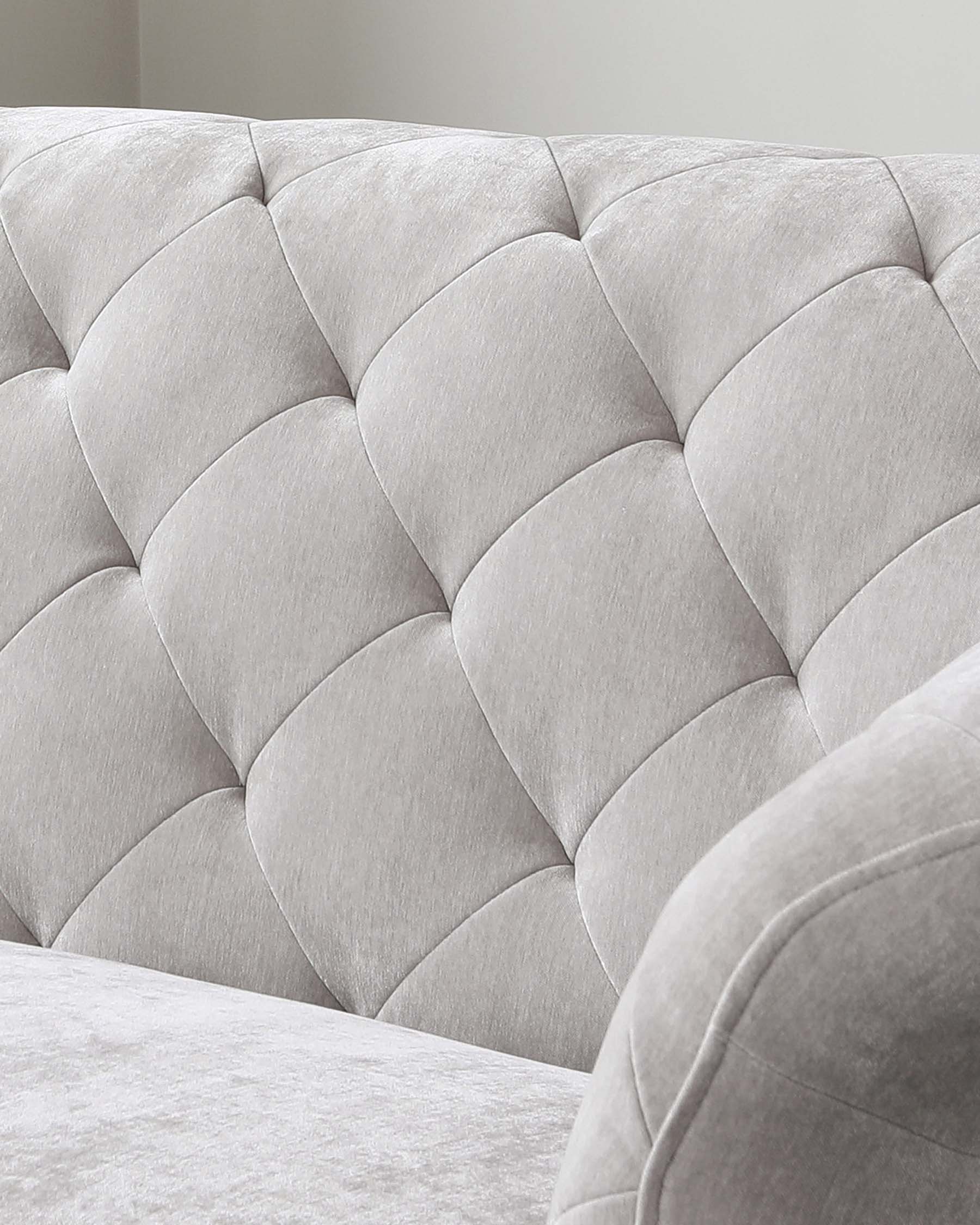 Luxe Light Grey Fabric Armchair