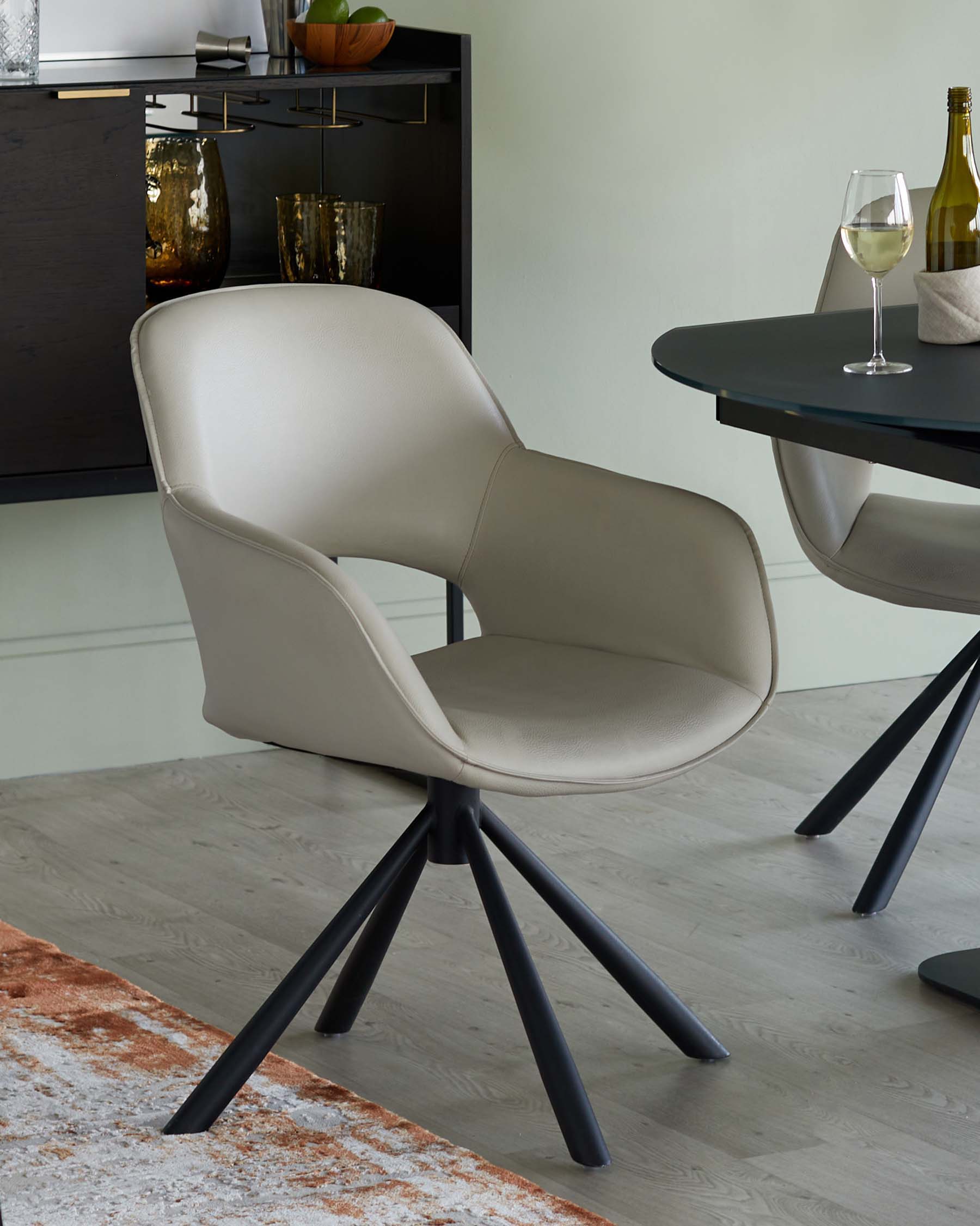 Fraser 4 to 6 seater table and 4 Marlow dining chairs set