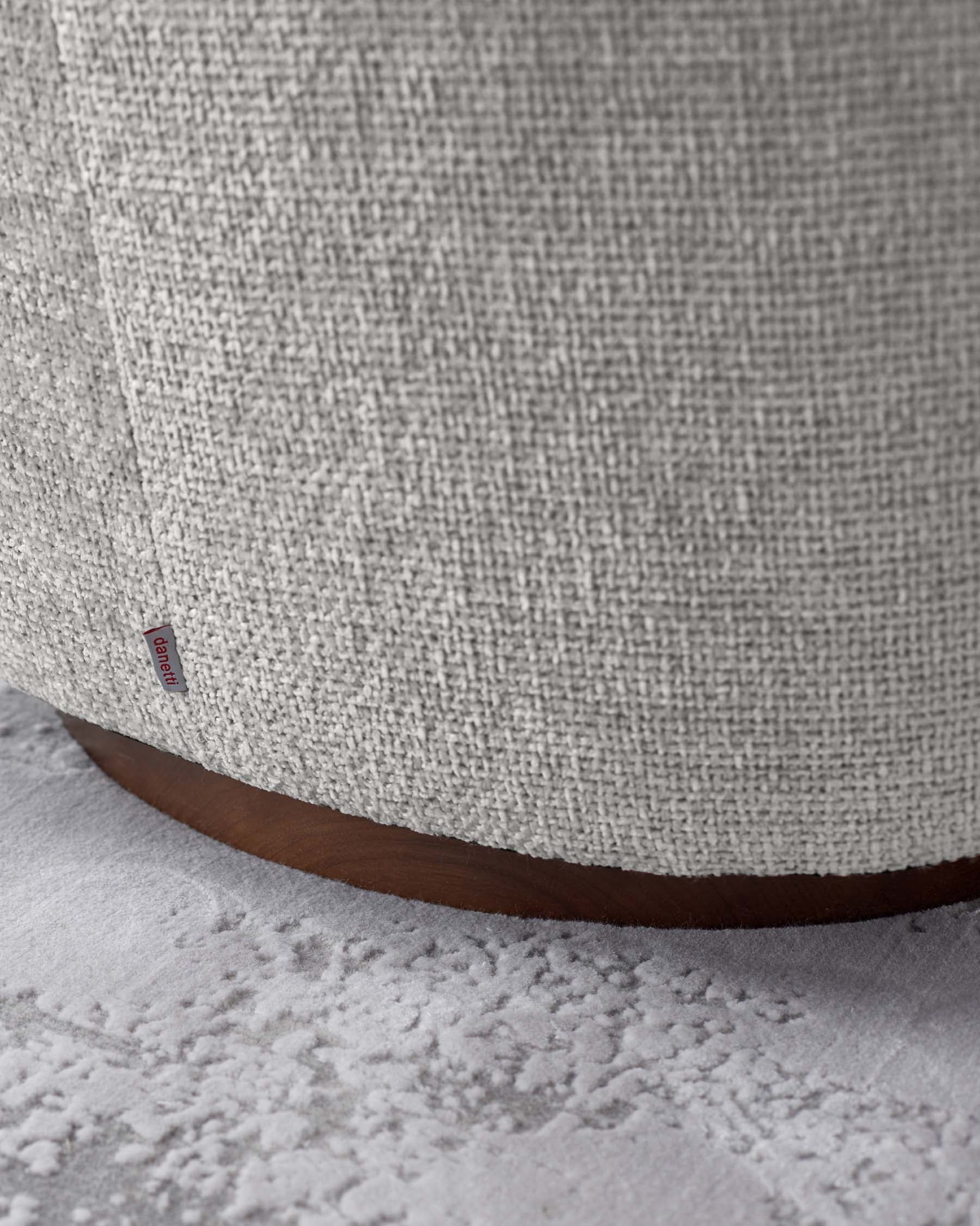 Natalia light grey chunky weave swivel accent chair