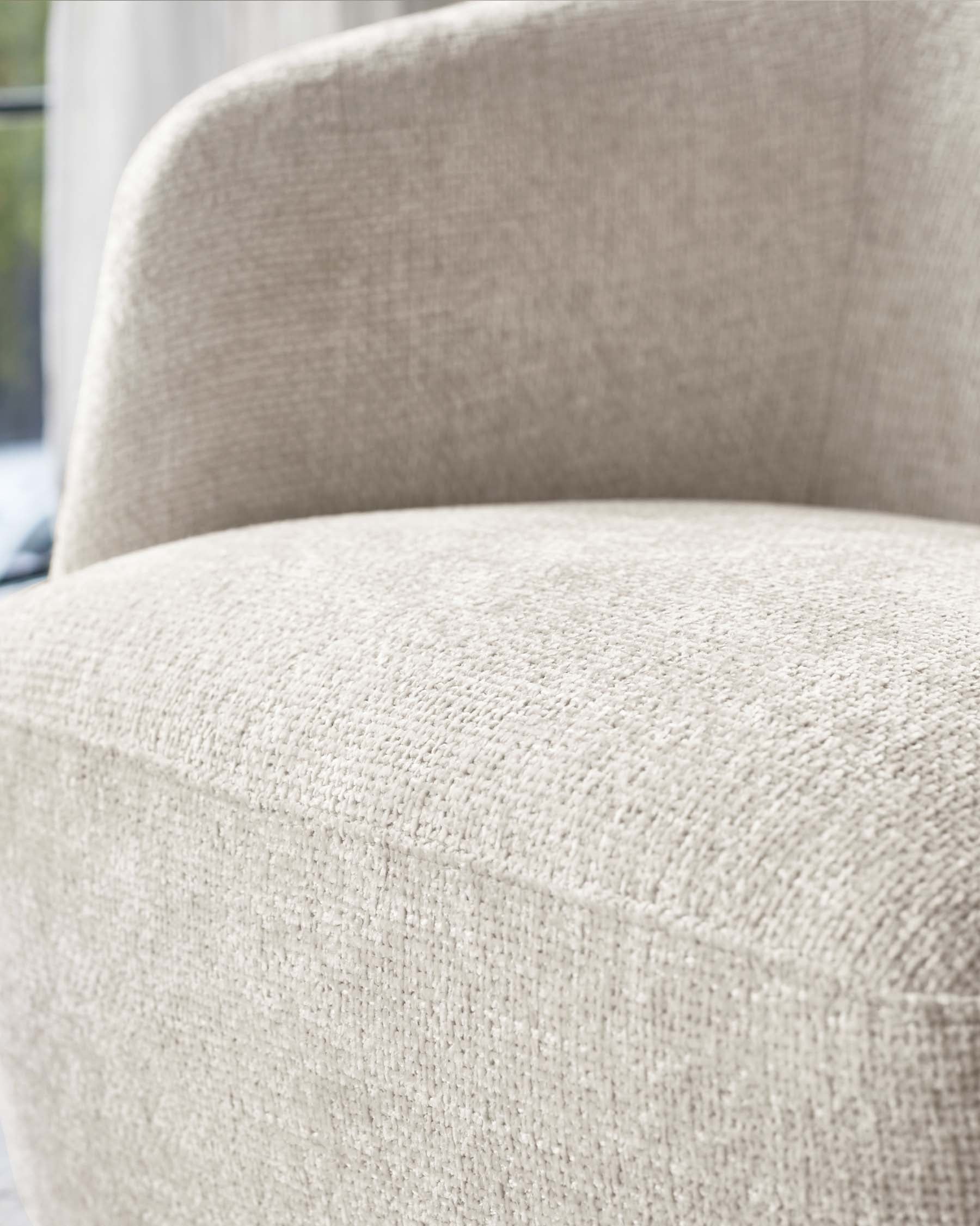 Natalia natural chunky weave swivel accent chair