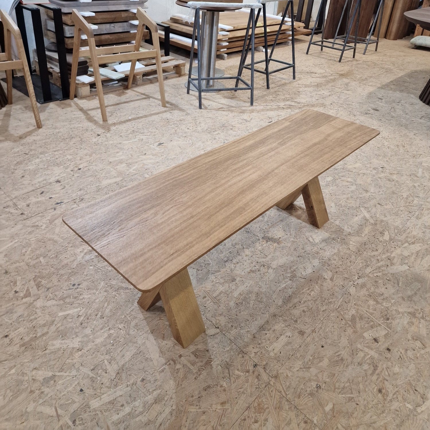Natural Oak Bench 140cm in stock