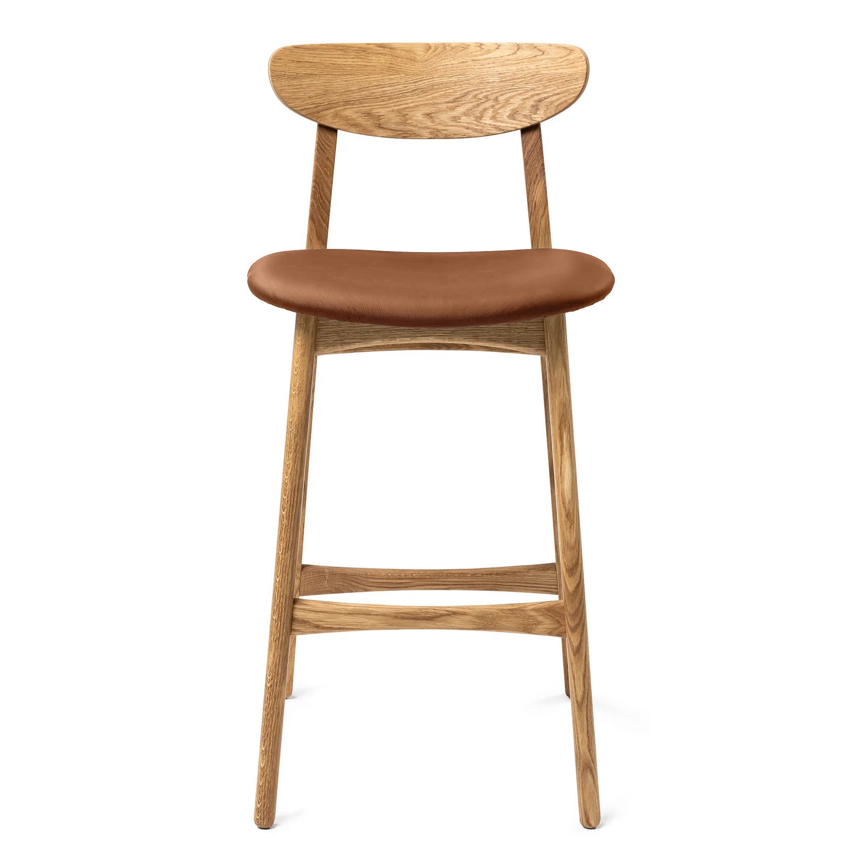 Oak Bar Stool Leather