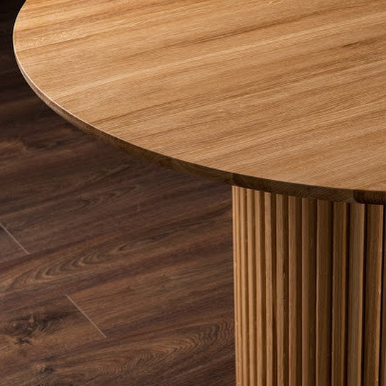 Chiara Extendable Oak Veneer Dining Table 120 cm