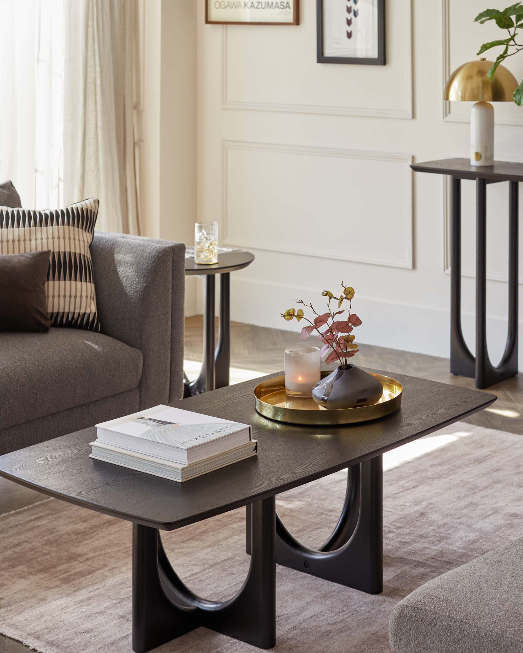 Orlan black ash side table