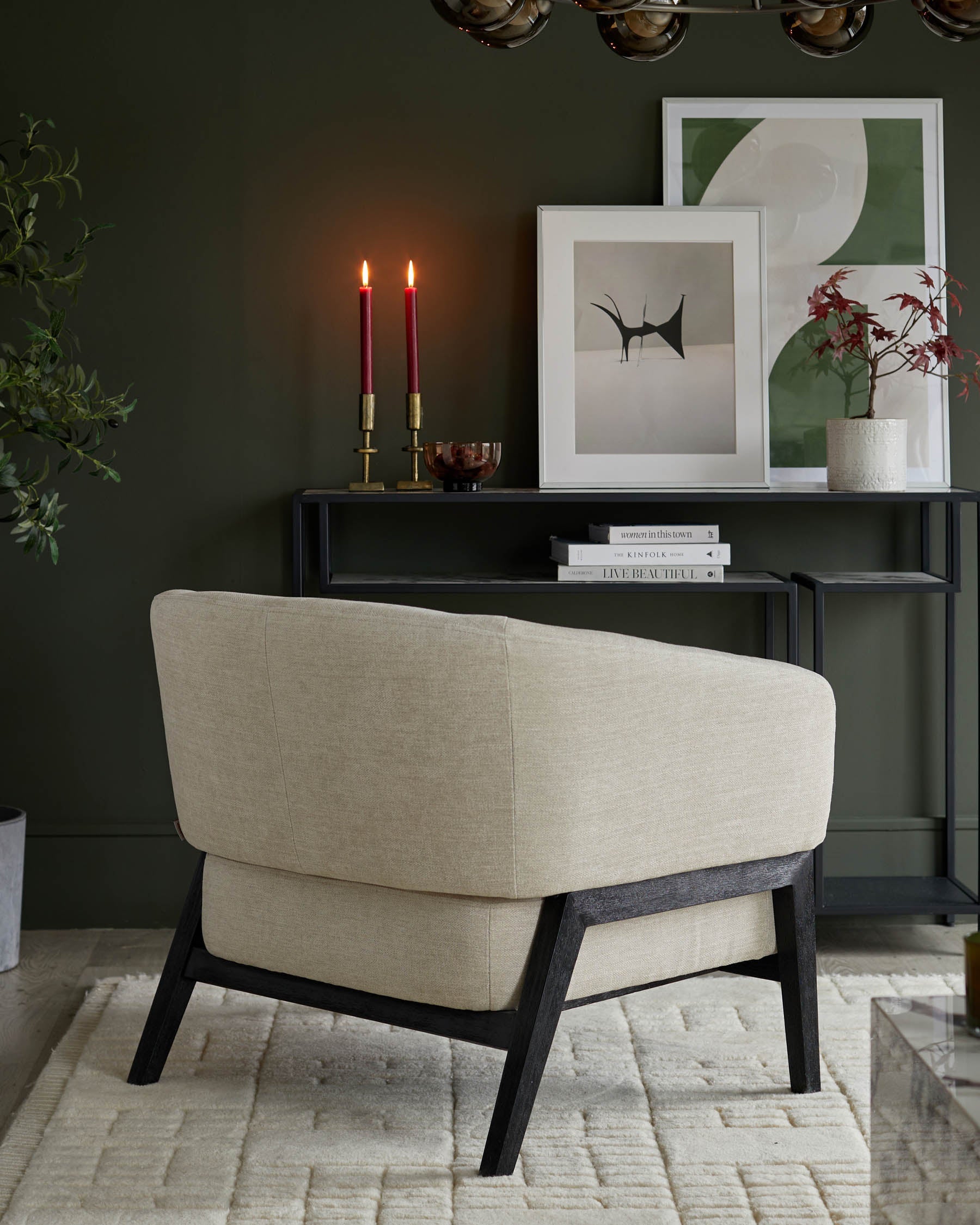 Parker Ivory Chenille Accent Chair