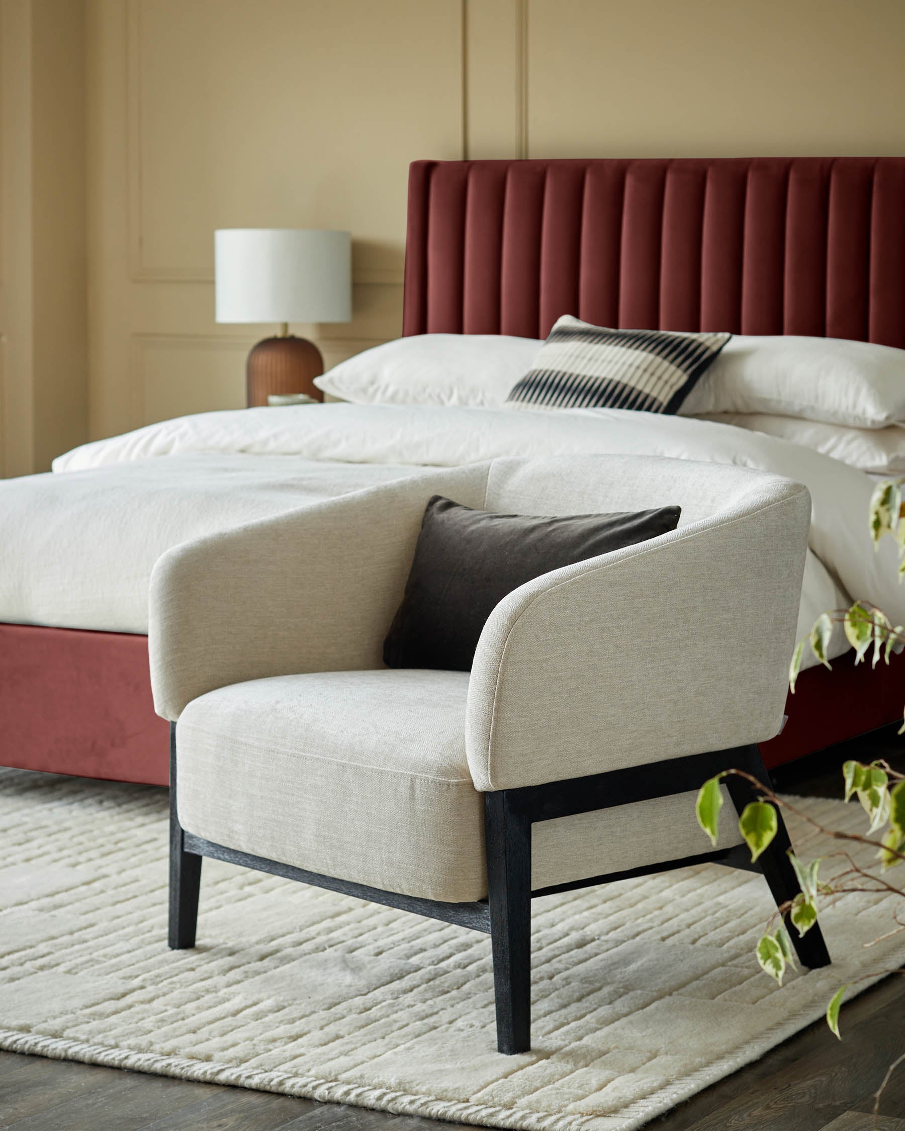 Parker Ivory Chenille Accent Chair