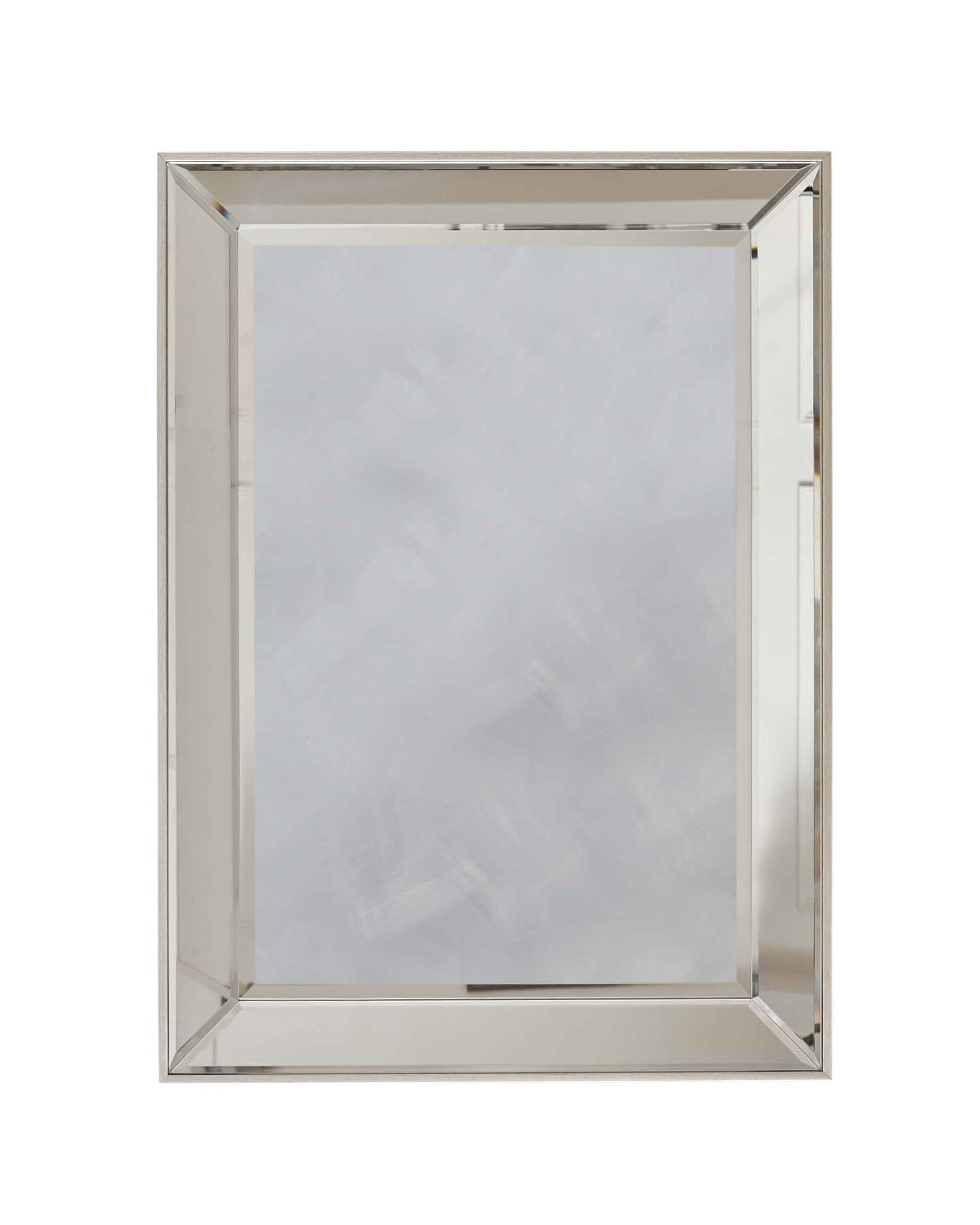Regency Large Wall Mirror Antique Silver
