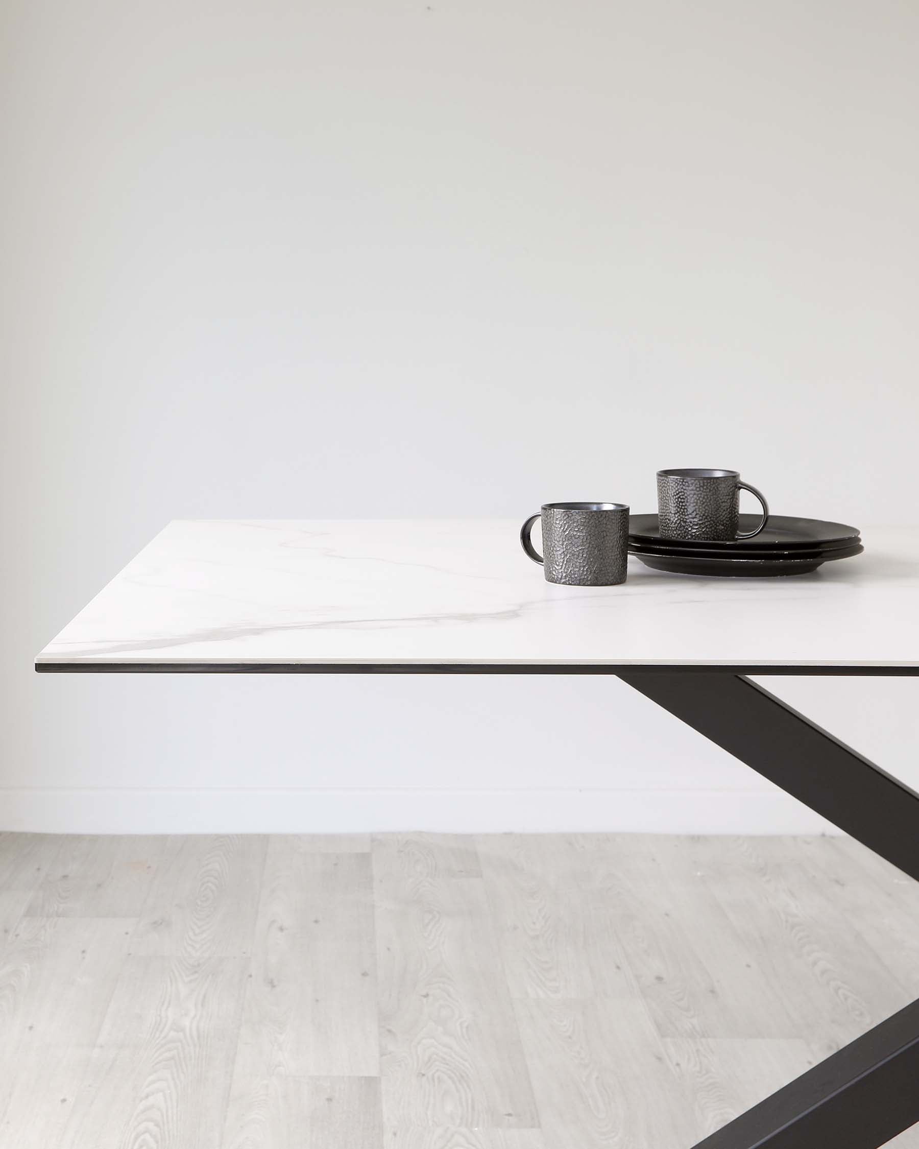 Riley White Marbled Ceramic 8 Seater Dining Table