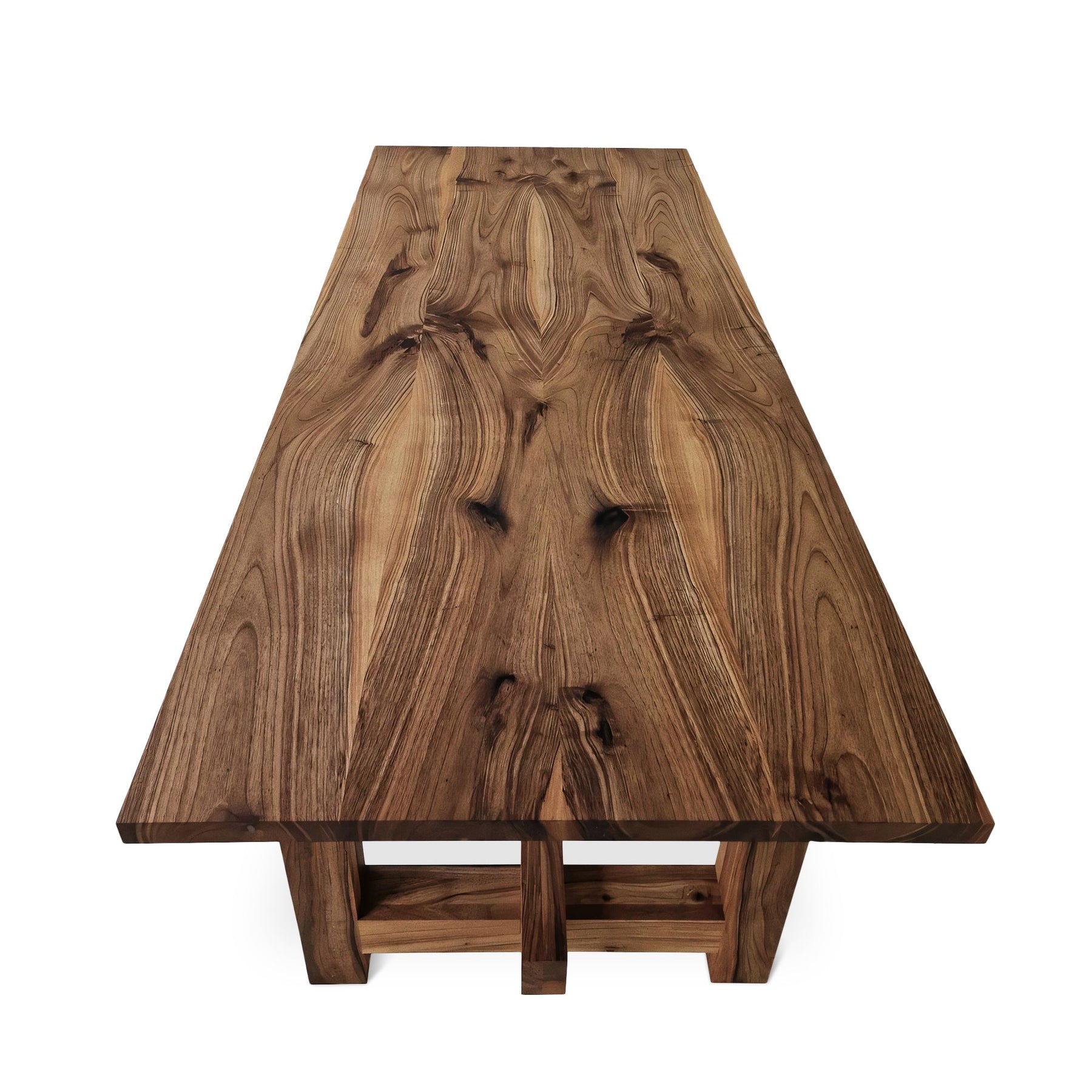 Rustic Extendable Dining Table in Solid Walnut