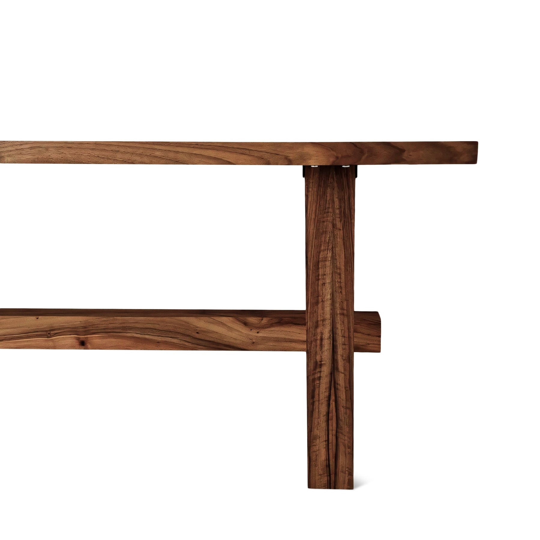 Rustic Extendable Dining Table in Solid Walnut