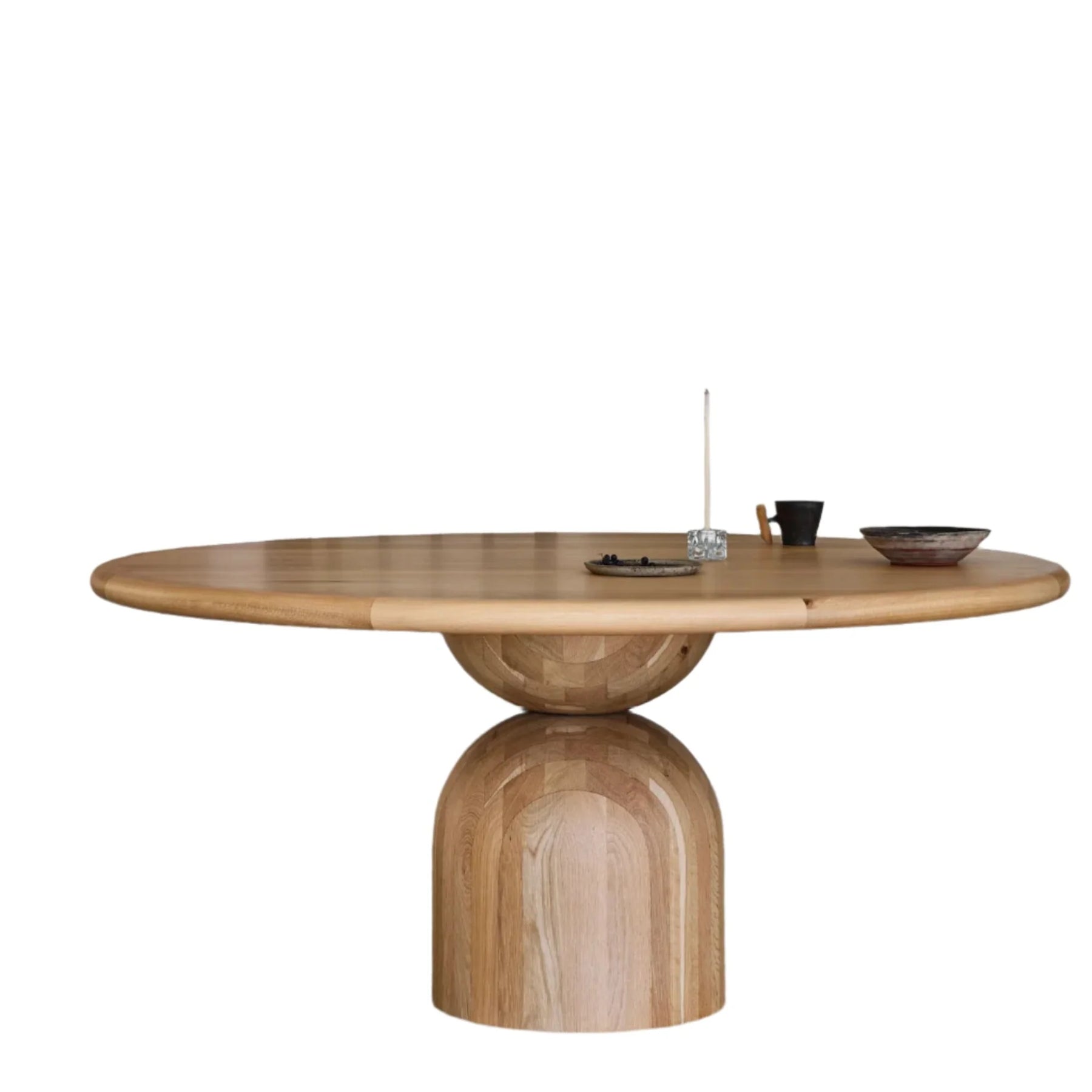 Loulou Oak Round Dining Table