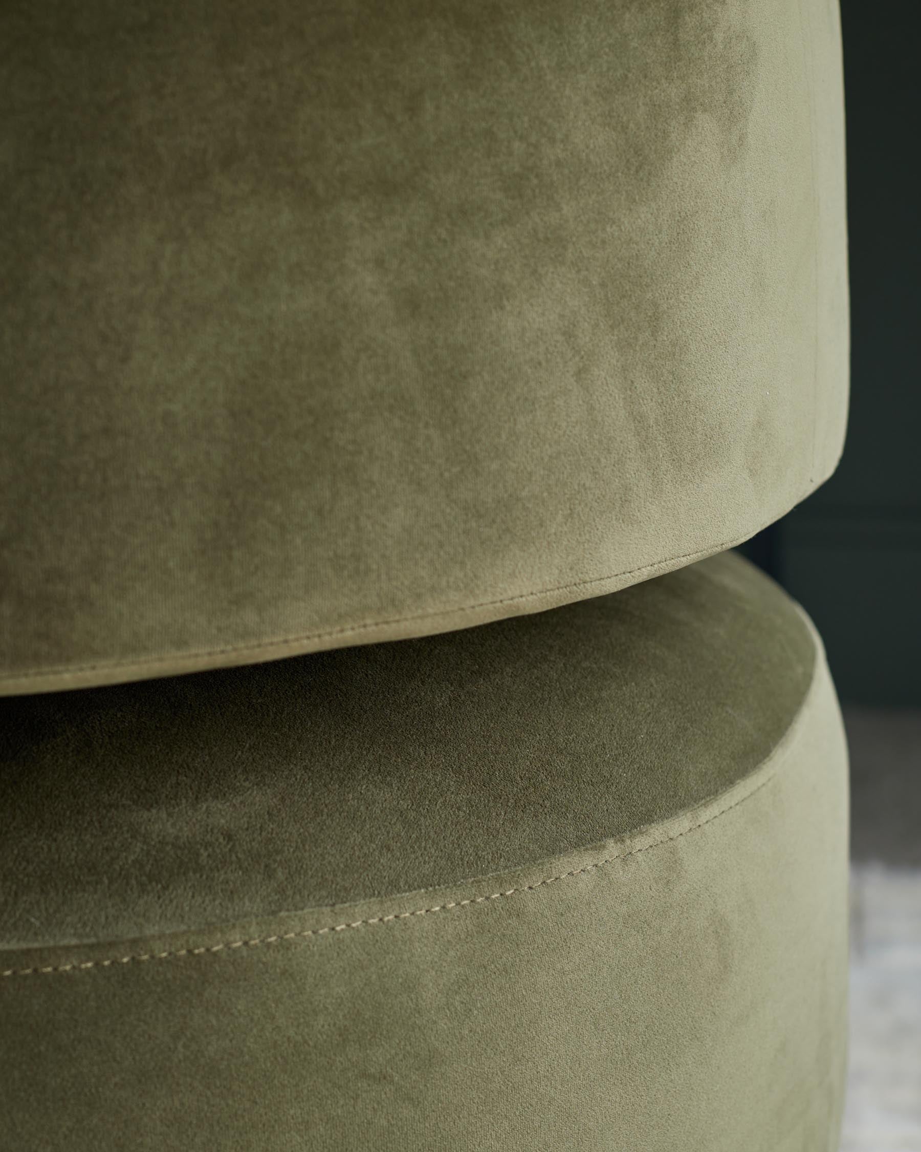 Silas olive green velvet accent chair