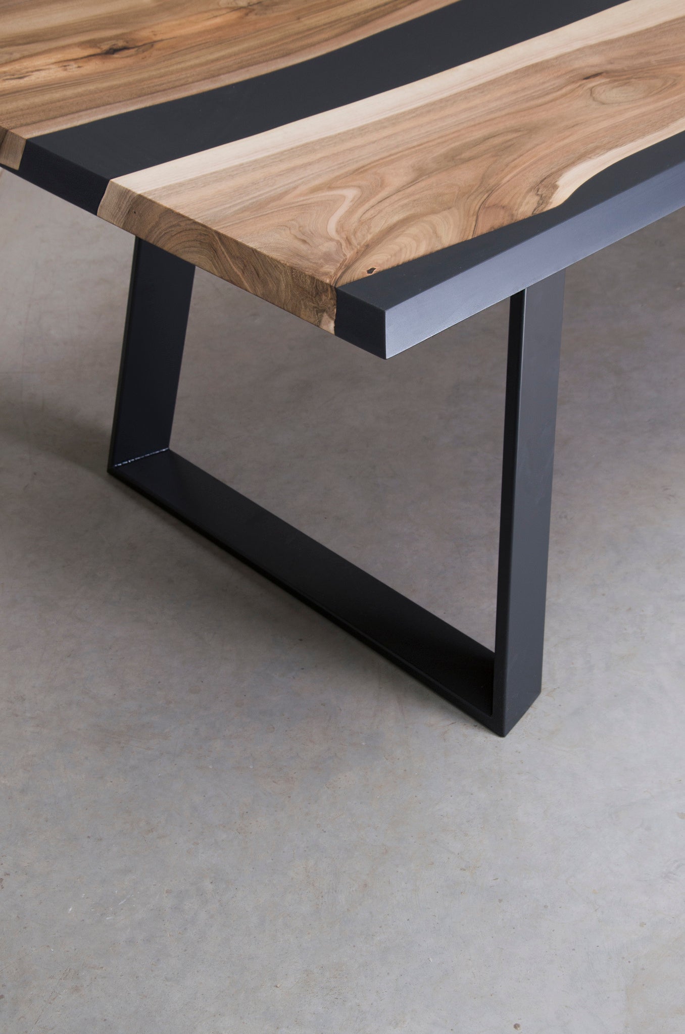 Wabi Black Epoxy Walnut Table