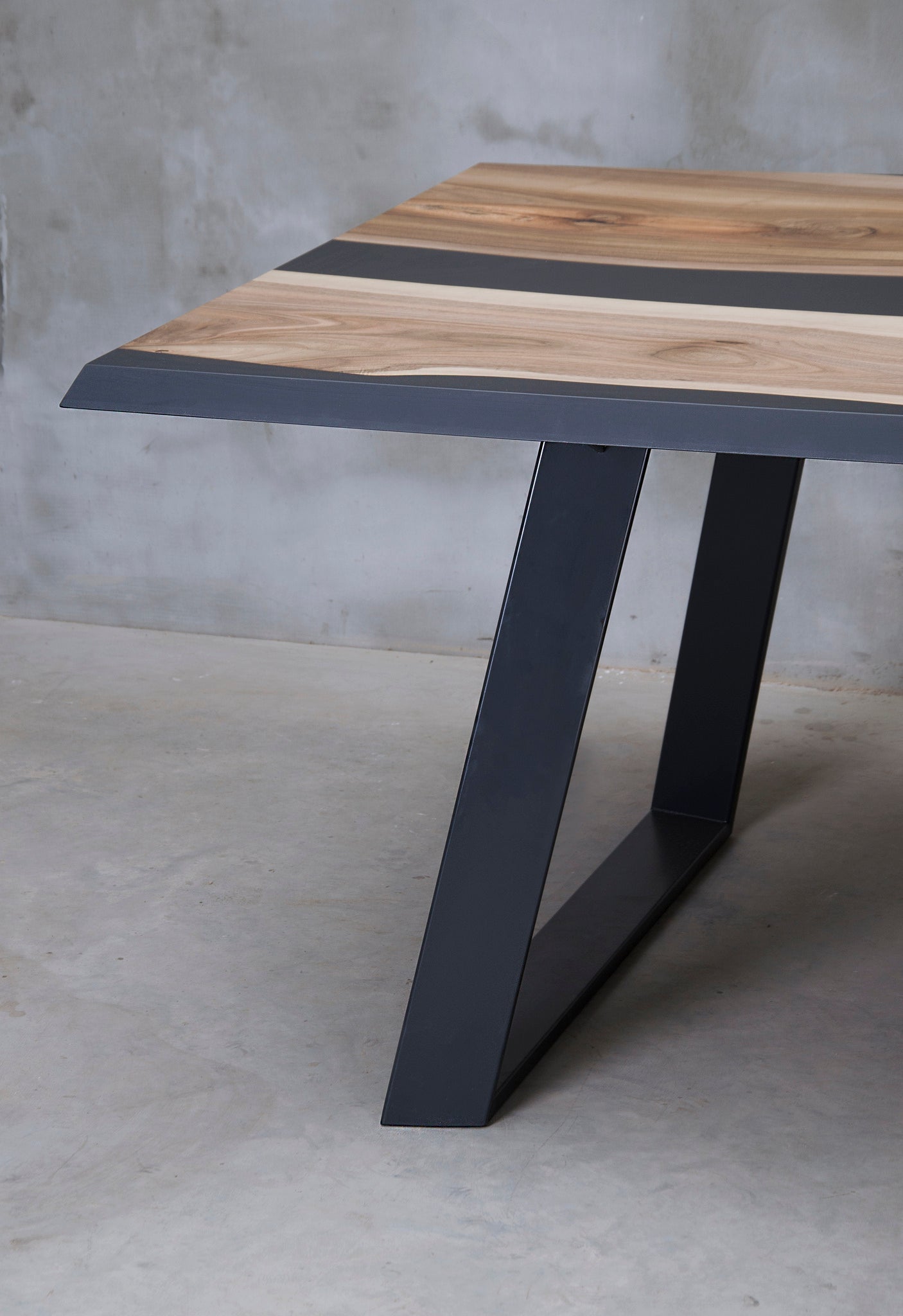 Wabi Black Epoxy Walnut Table
