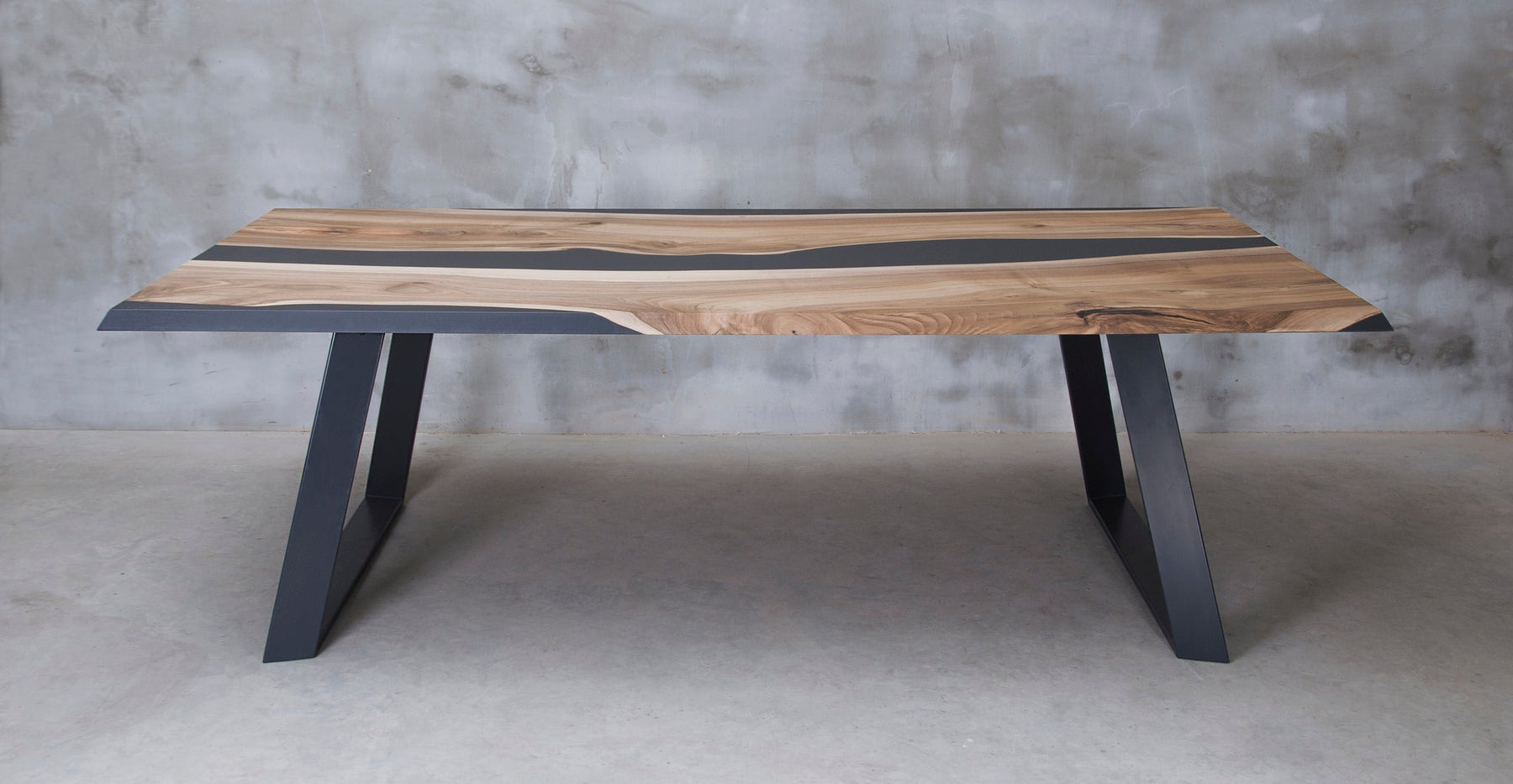 Wabi Black Epoxy Walnut Table