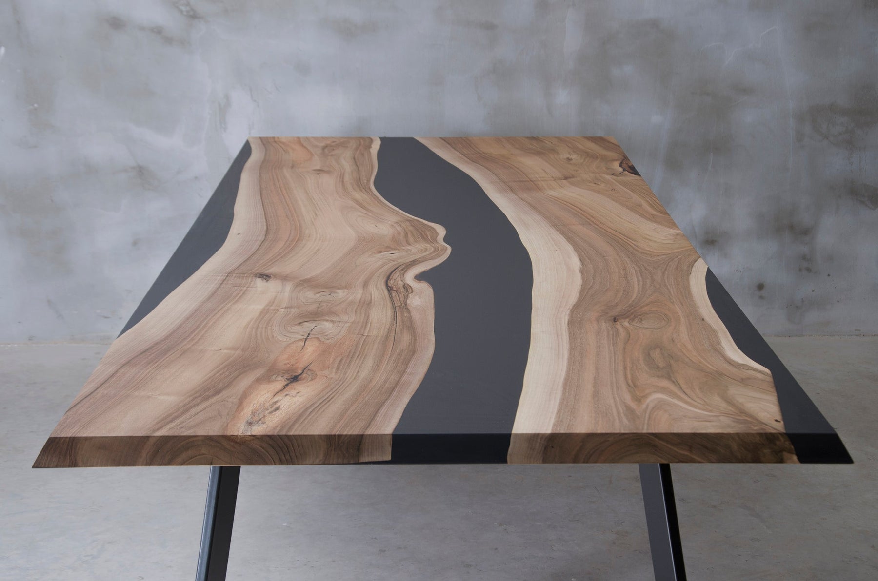 Wabi Black Epoxy Walnut Table