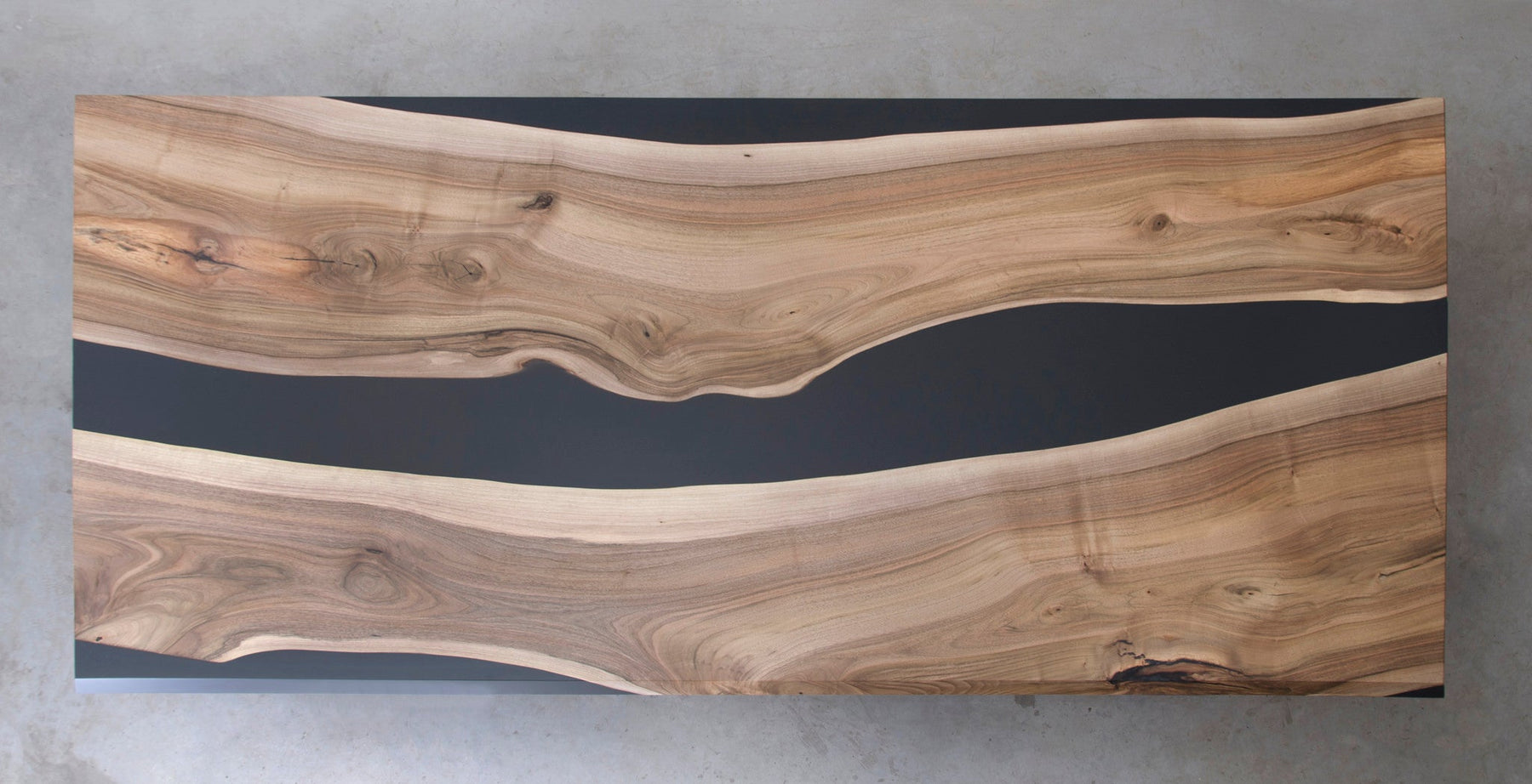 Wabi Black Epoxy Walnut Table