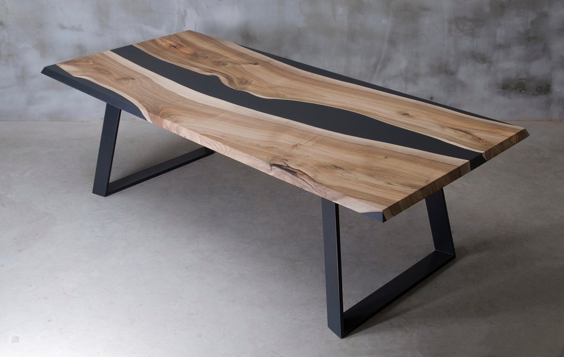 Wabi Black Epoxy Walnut Table