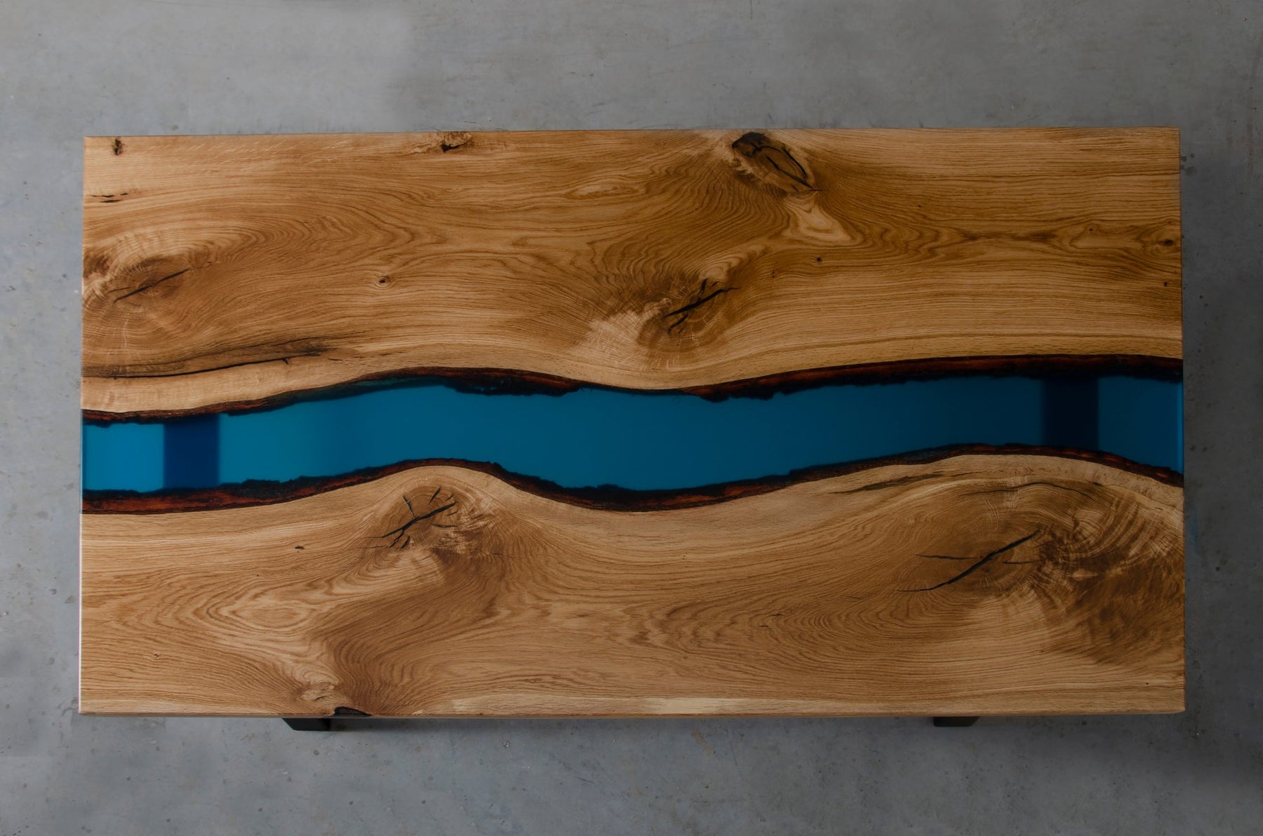 Wabi Blue Epoxy Table
