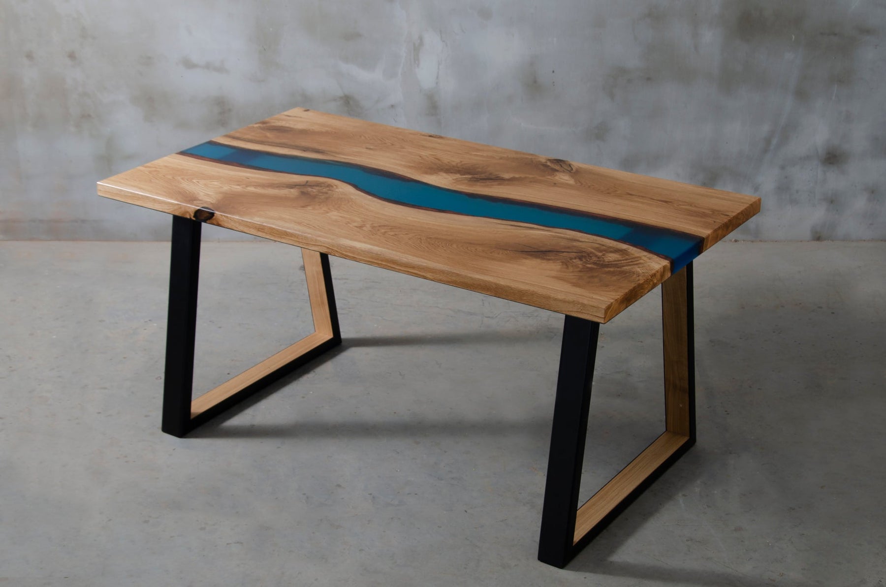 Wabi Blue Epoxy Table