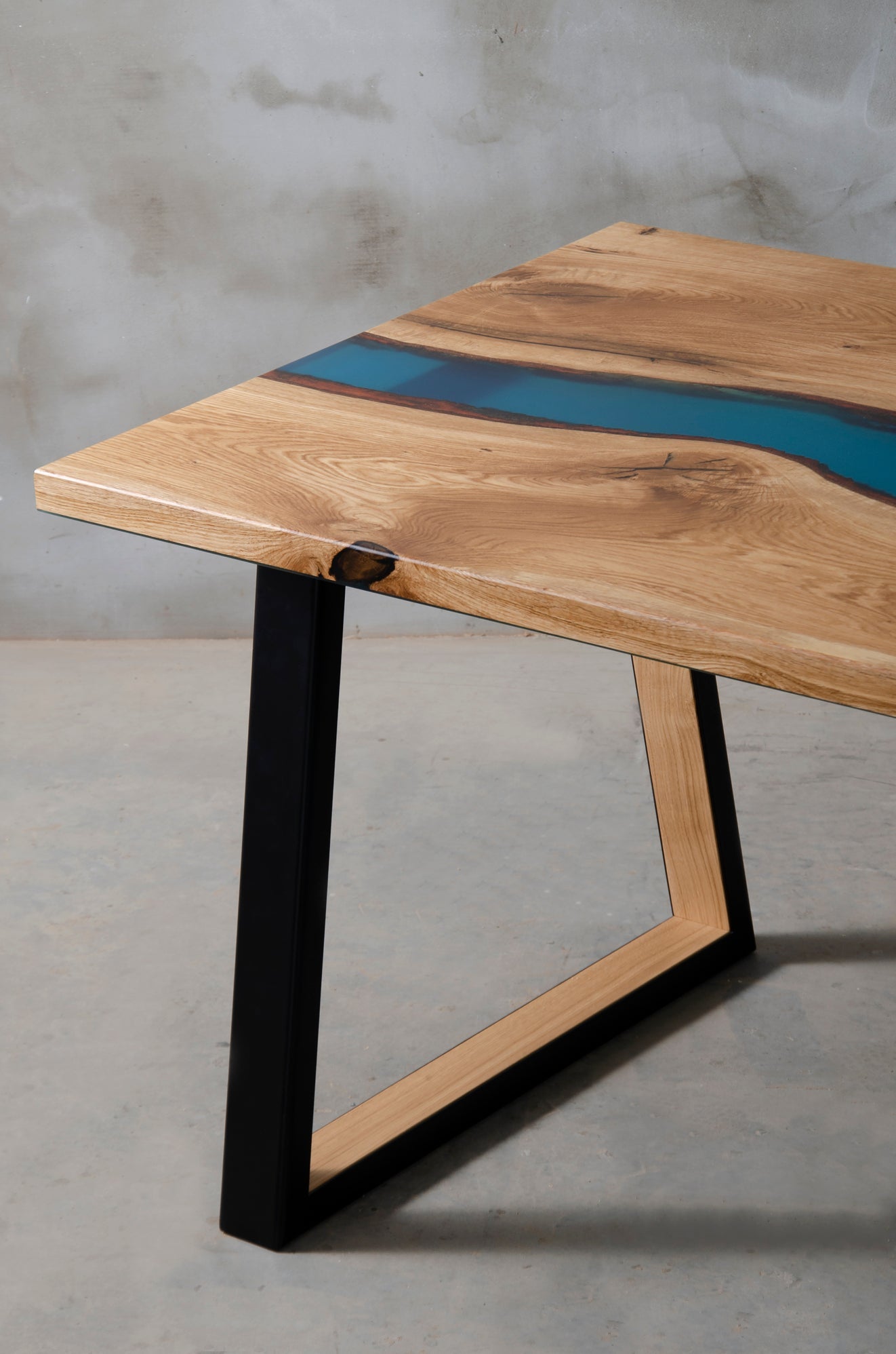 Wabi Blue Epoxy Table