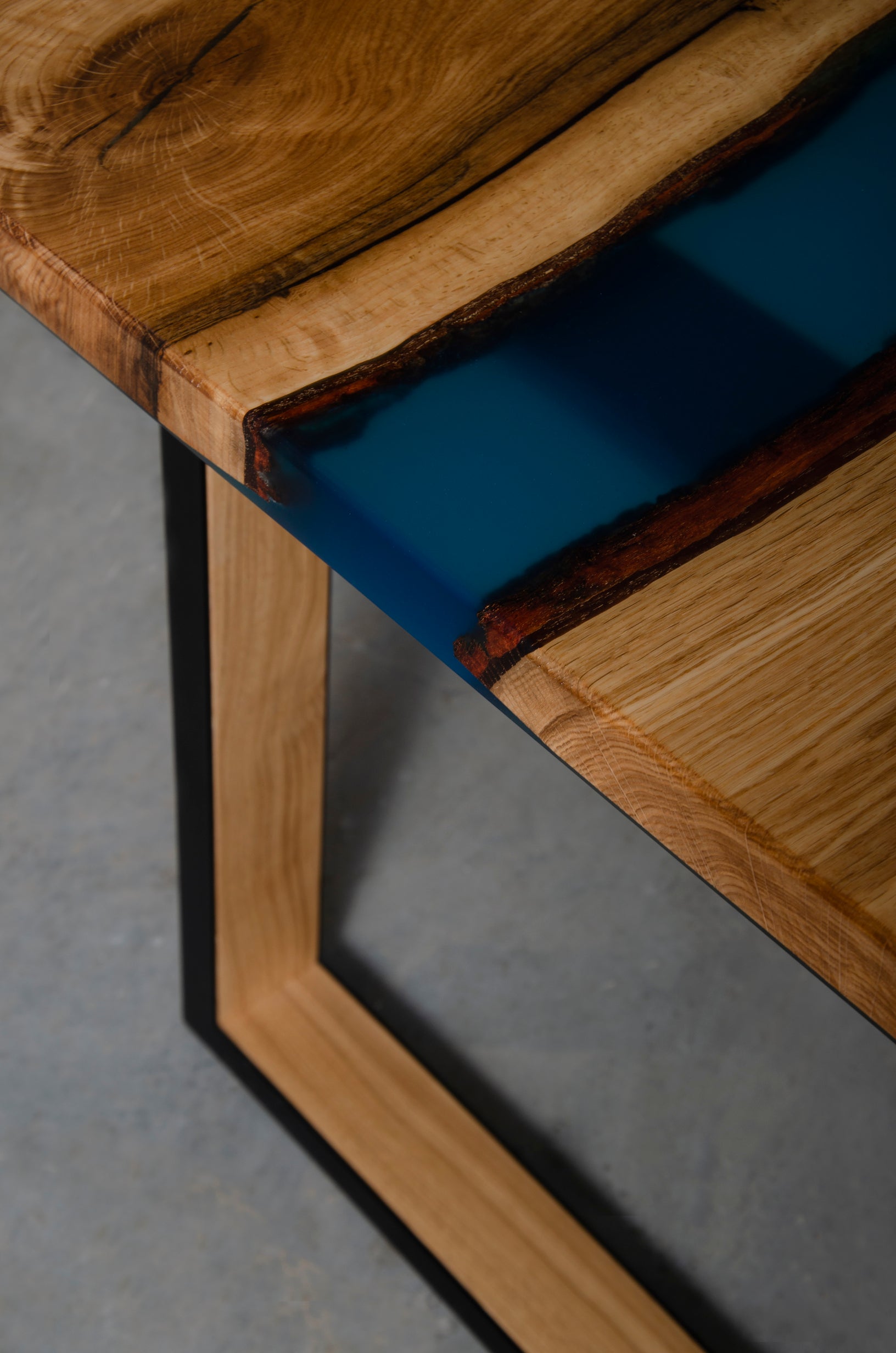 Wabi Blue Epoxy Table