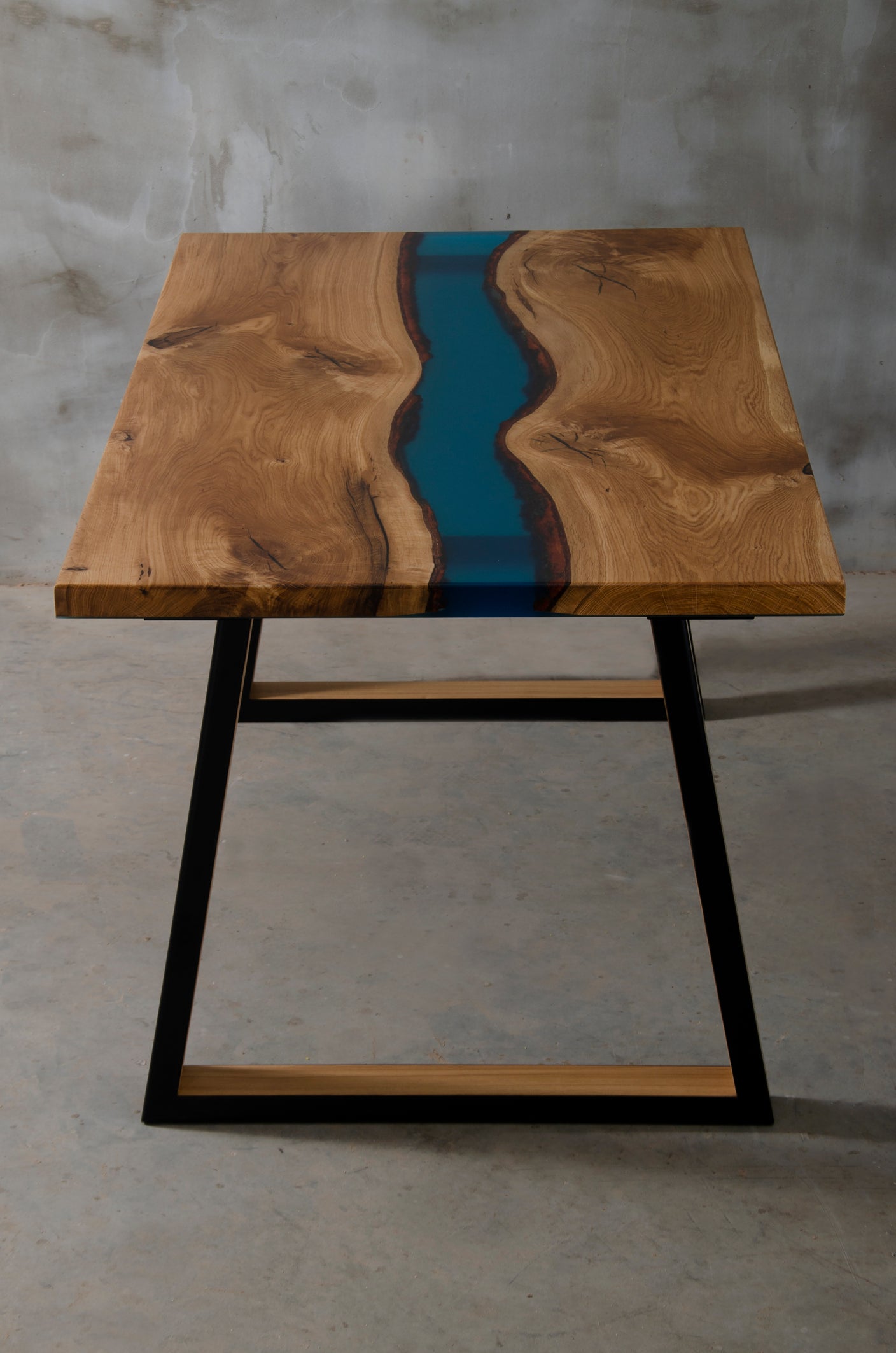 Wabi Blue Epoxy Table