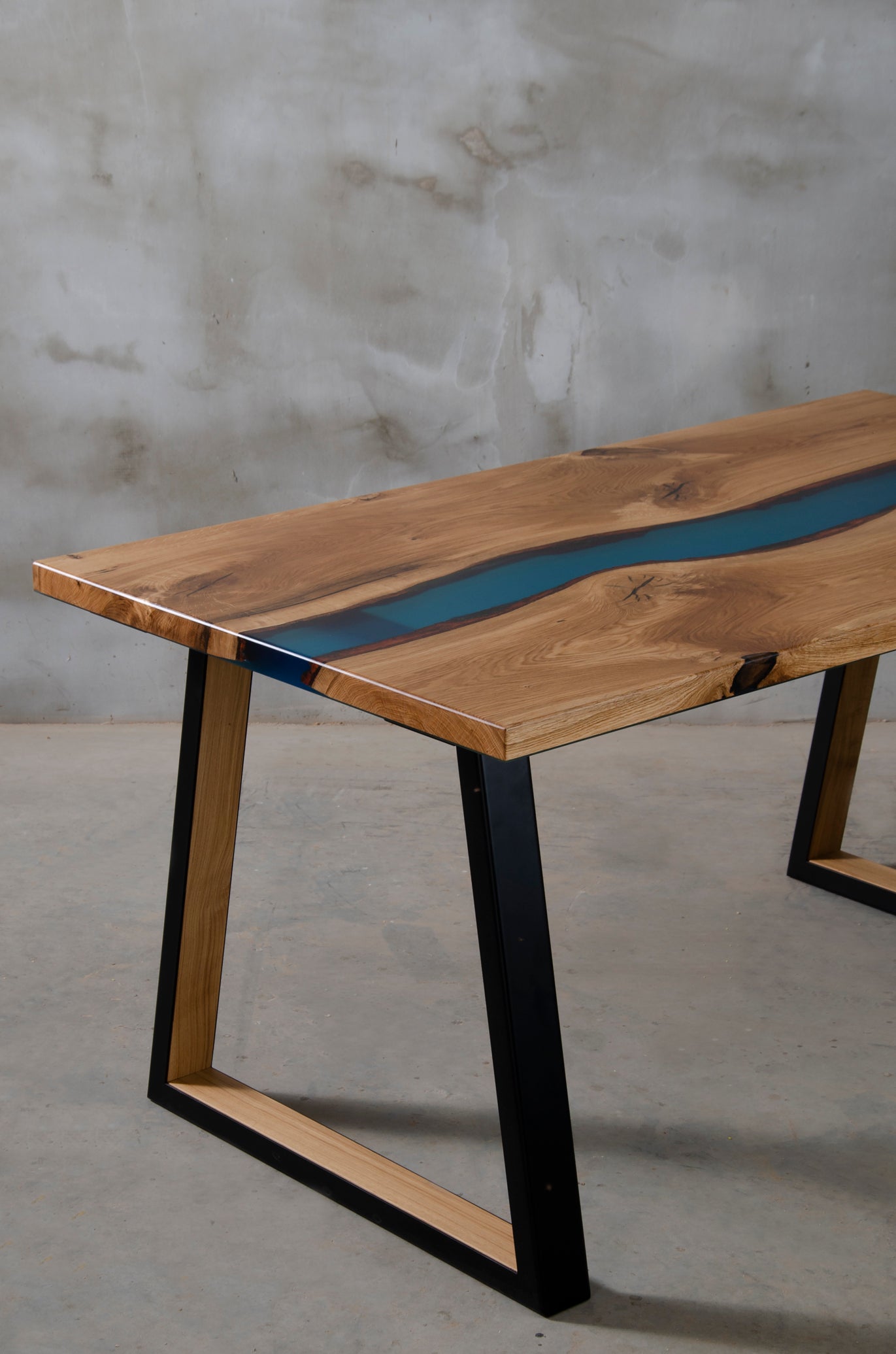 Wabi Blue Epoxy Table