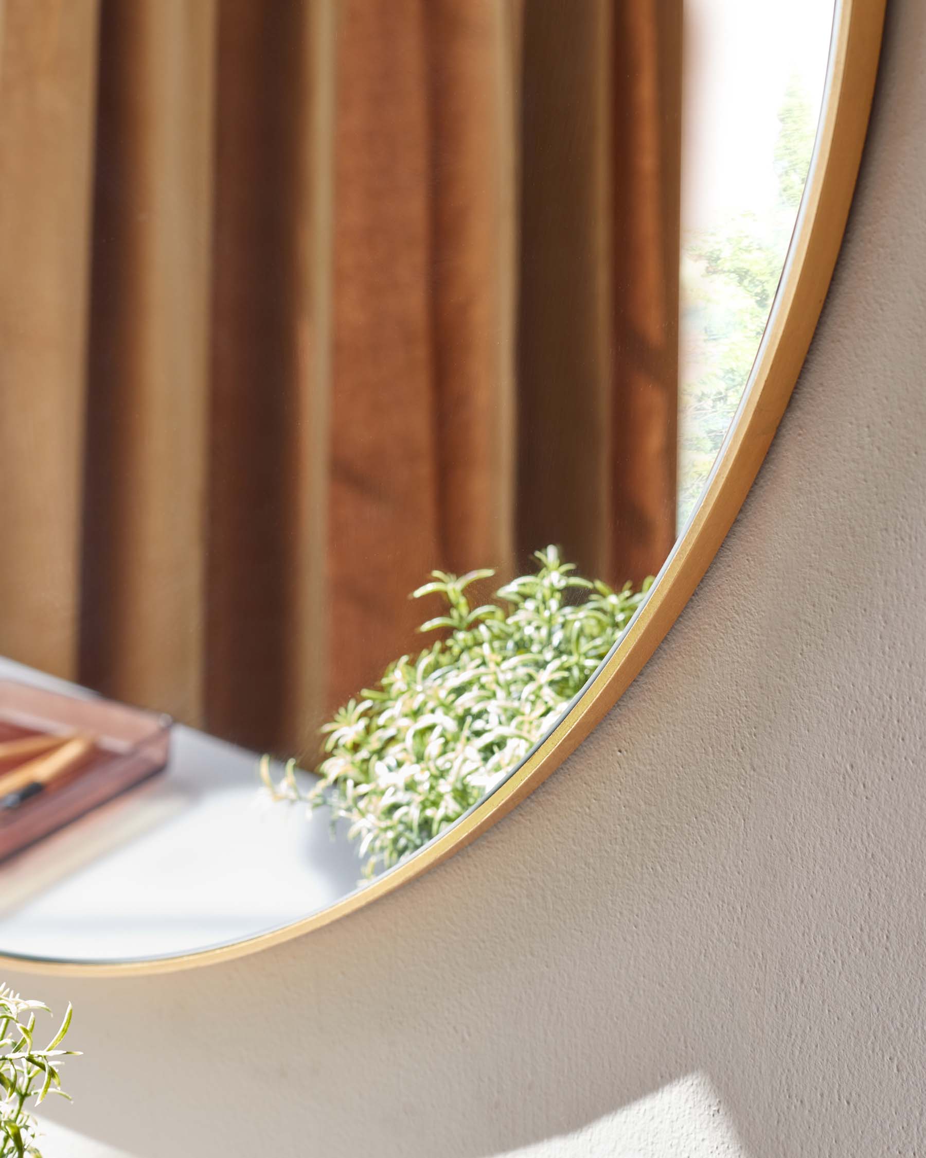 Tait Large Round Wall Mirror Gold