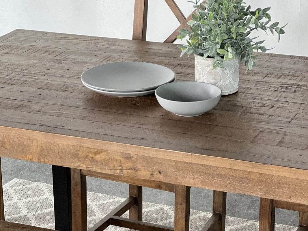 Brooklyn Extendable Dining Table (180cm - 240cm) & Dining Bench
