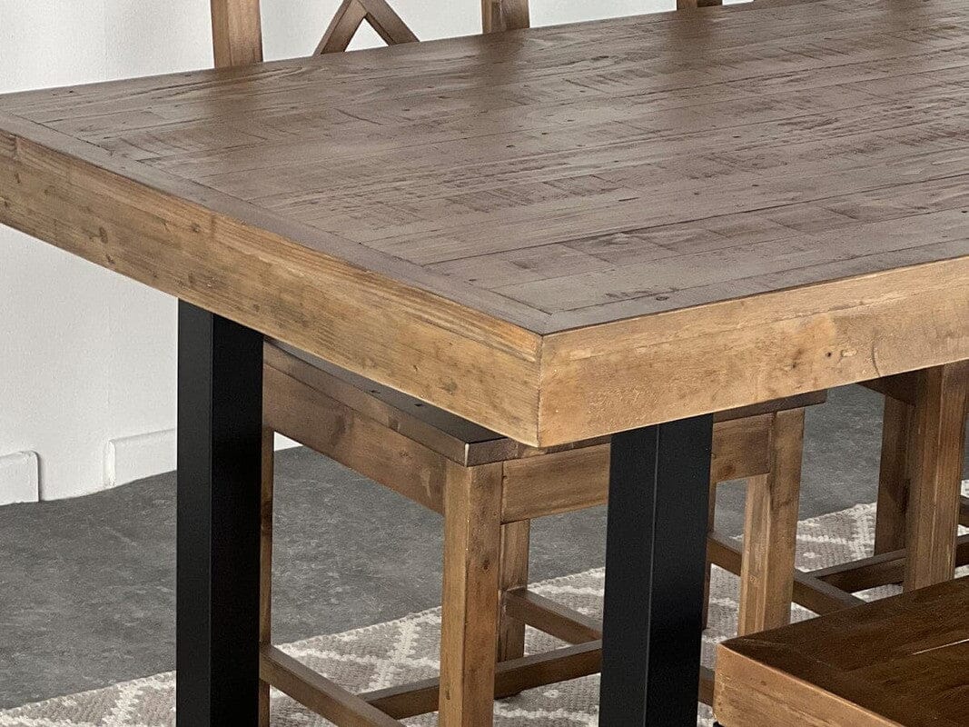Brooklyn Fixed Top Dining Table & Brown Dallas Dining Chairs
