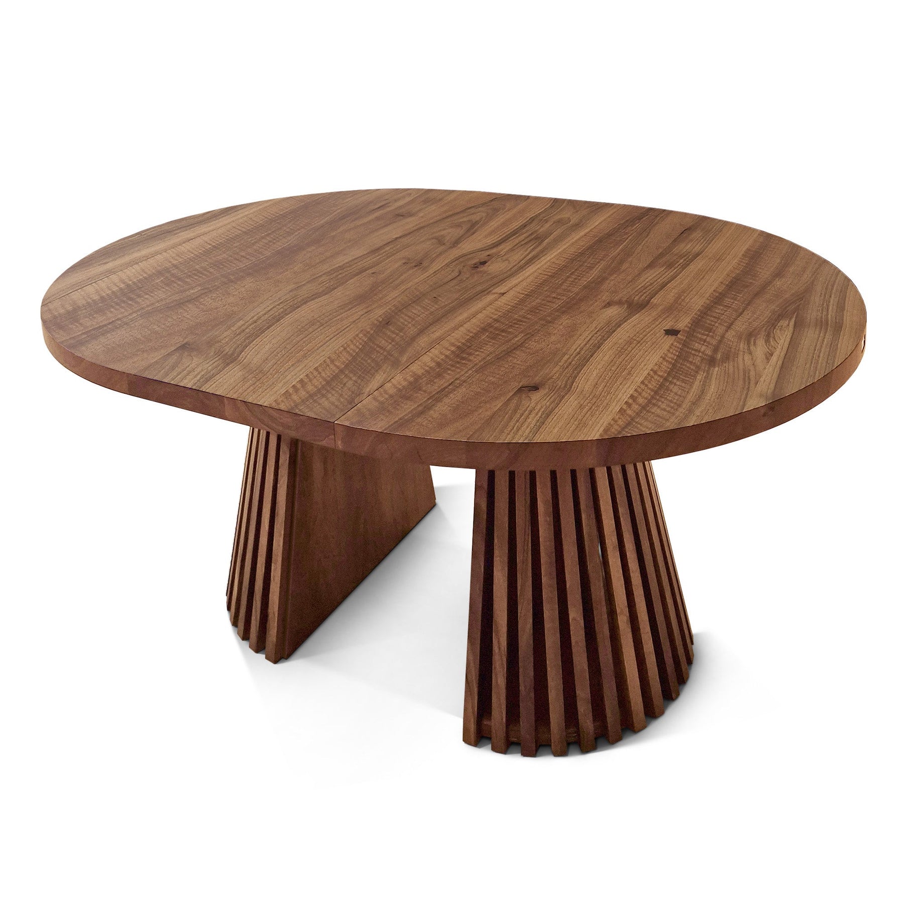 Vivien Round Extendable Dining Table in Chocolate Walnut