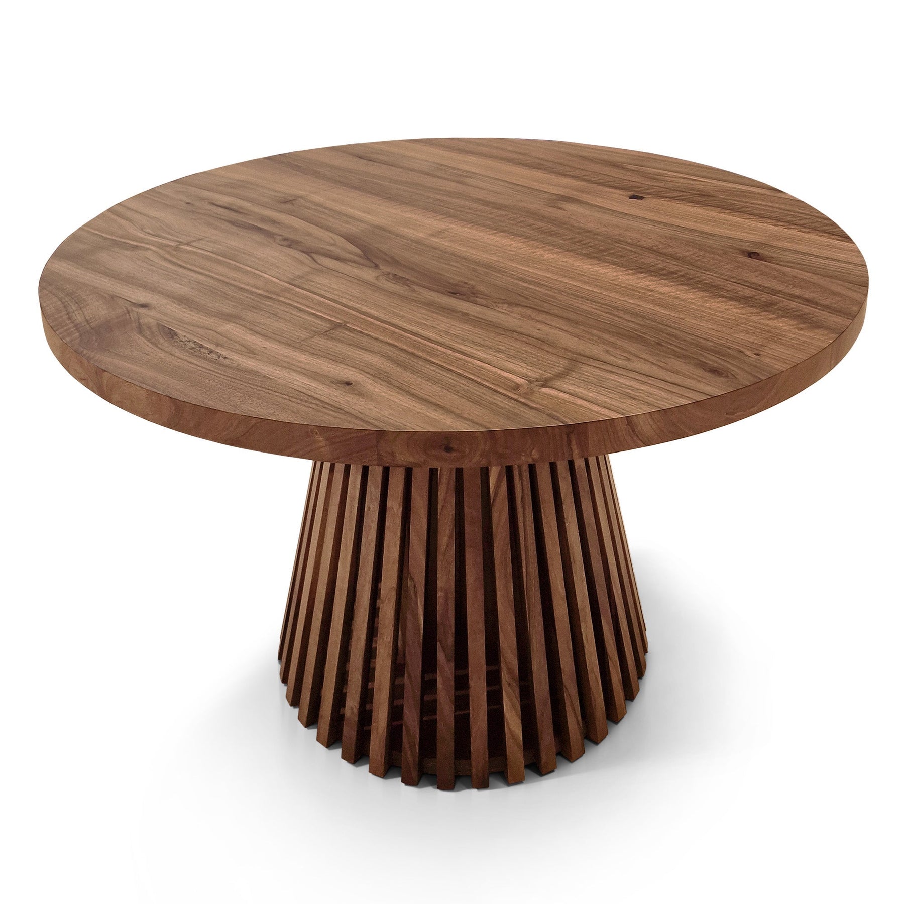 Vivien Round Extendable Dining Table in Chocolate Walnut