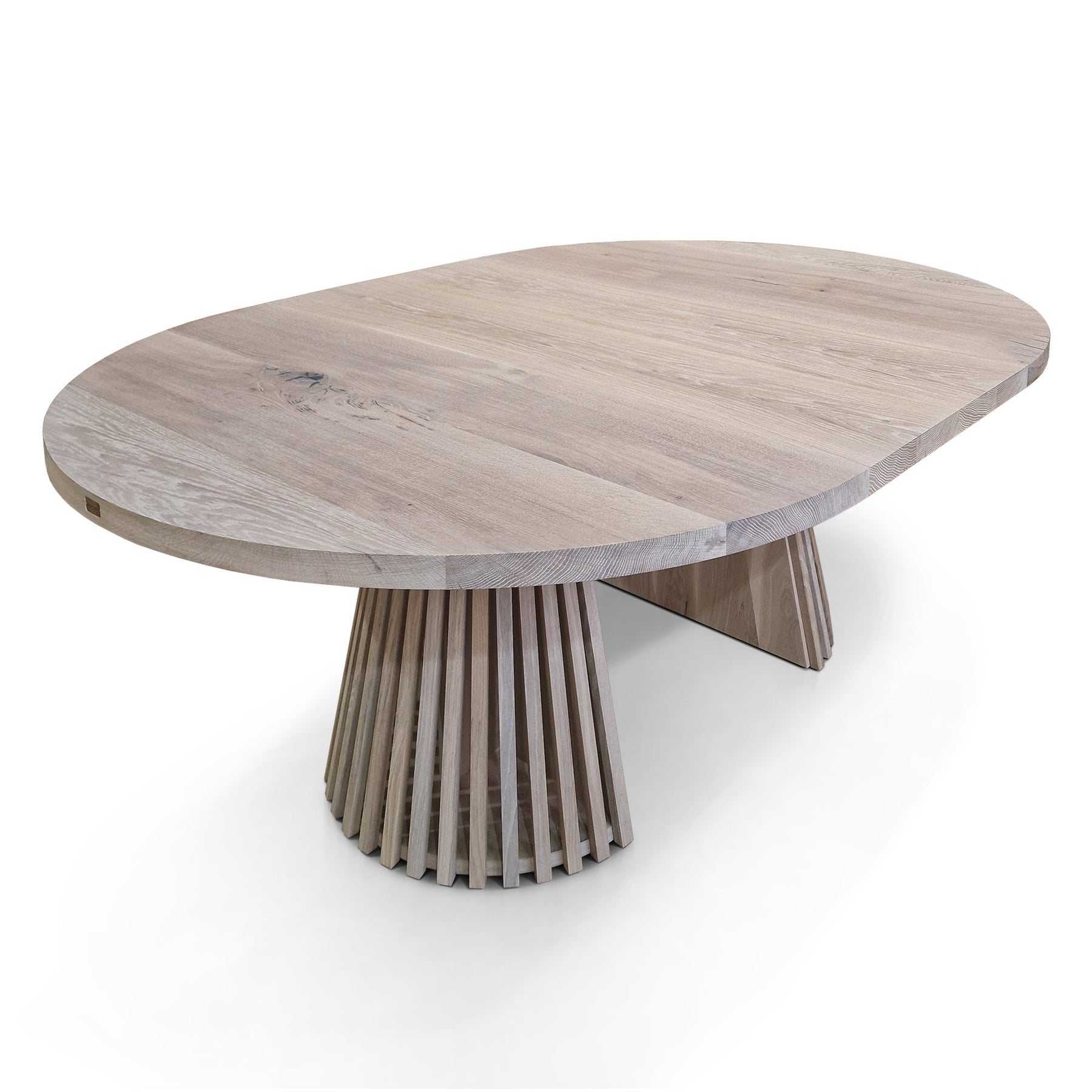Vivien Round Extendable Dining Table in Light Oak