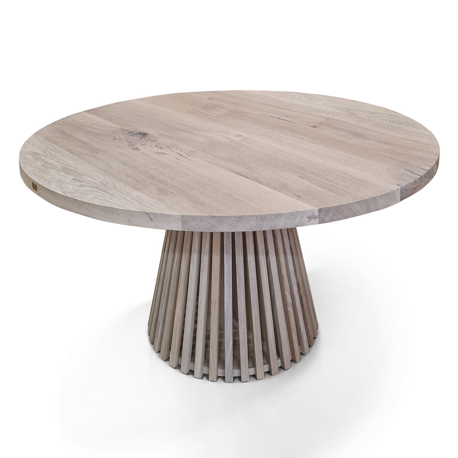 Vivien Round Extendable Dining Table in Light Oak