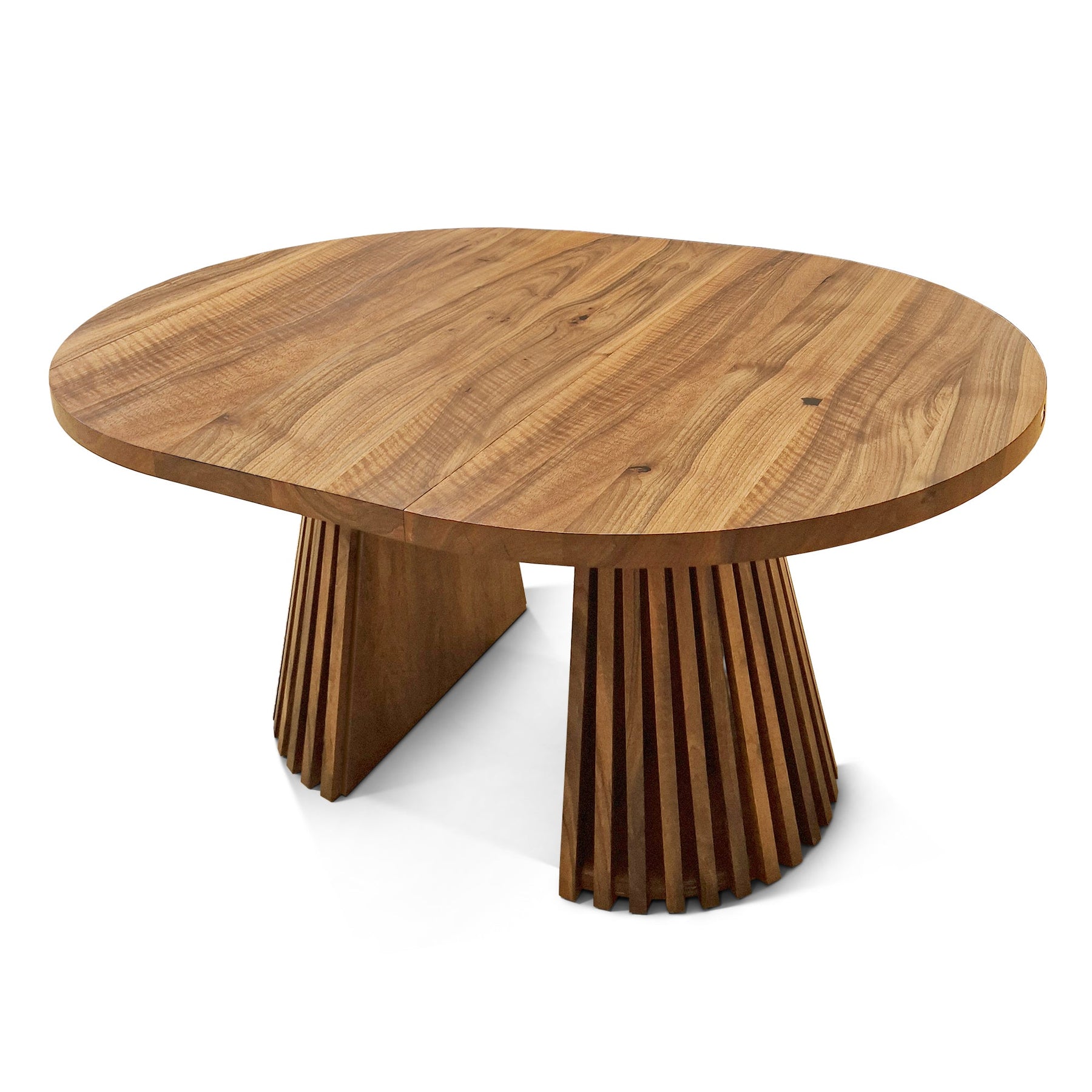 Vivien Round Extendable Dining Table in Darker Walnut