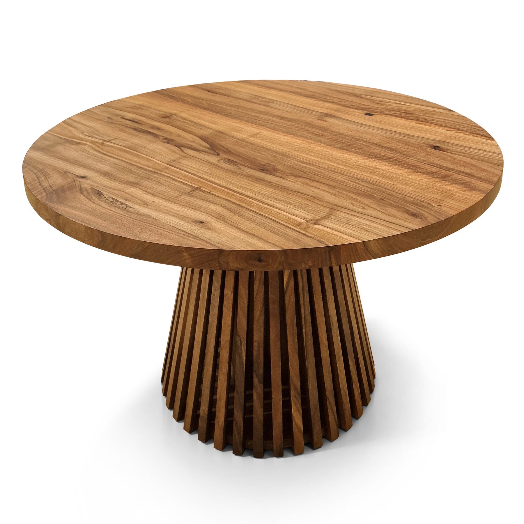 Vivien Round Extendable Dining Table in Darker Walnut