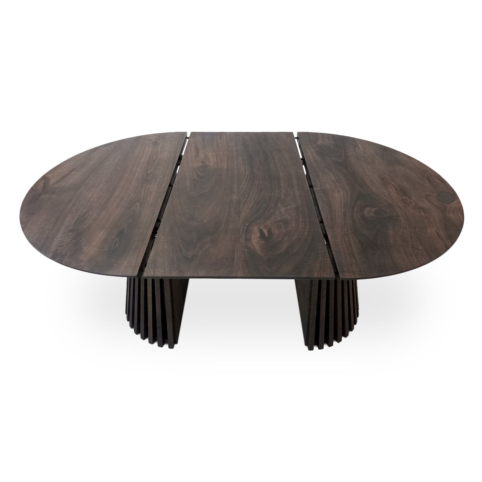 Vivien Round Extendable Dining Table in Charcoal Walnut