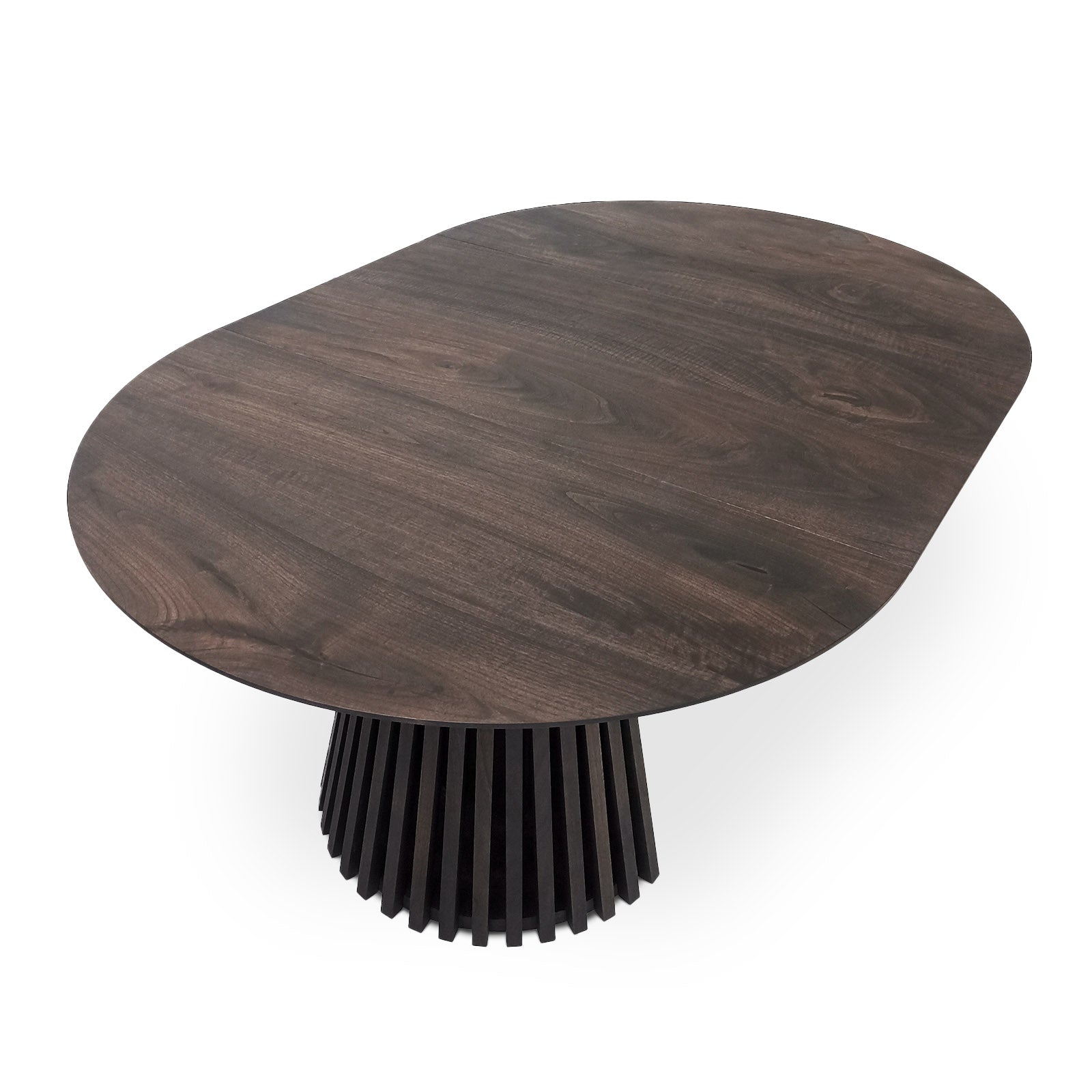 Vivien Round Extendable Dining Table in Charcoal Walnut