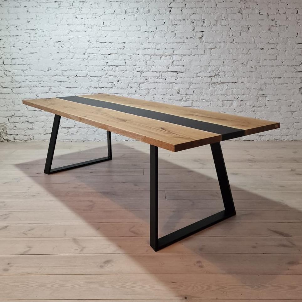 Wabi Black Epoxy Walnut Table