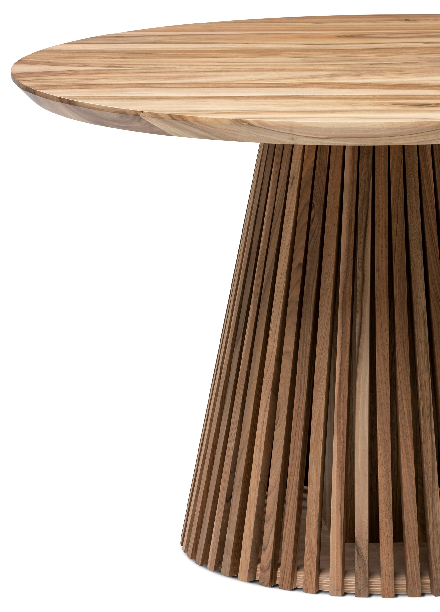 Vivien Round Extendable Dining Table in Solid Walnut