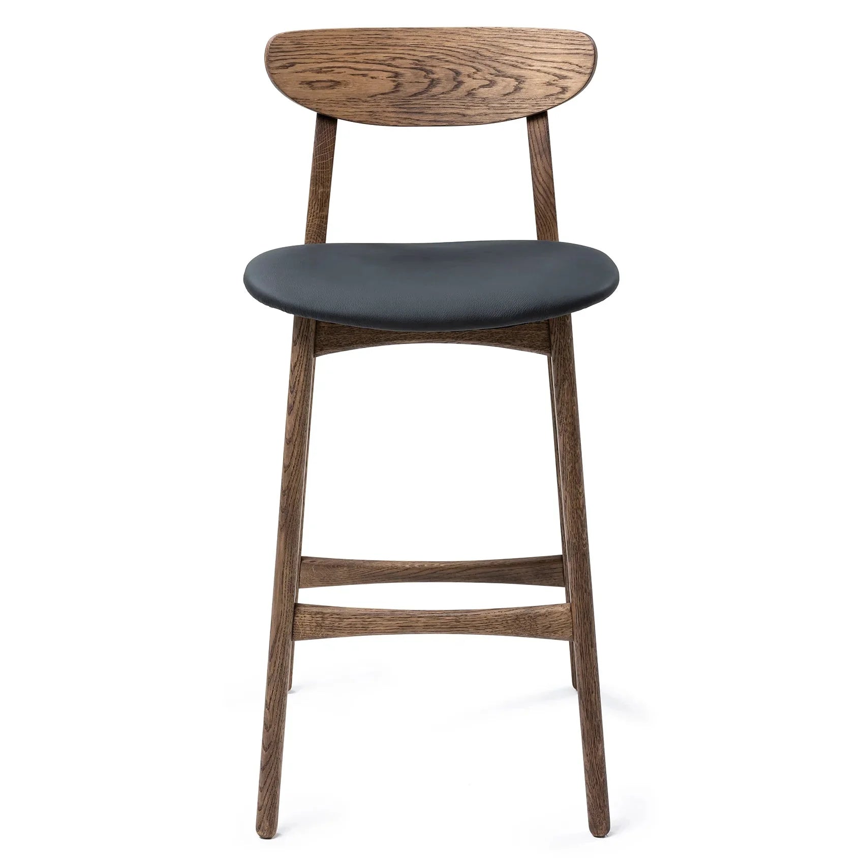 Oak Bar Stool Leather