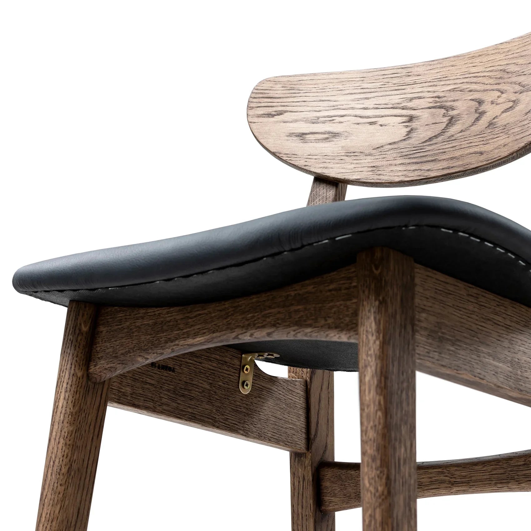 Oak Bar Stool Leather