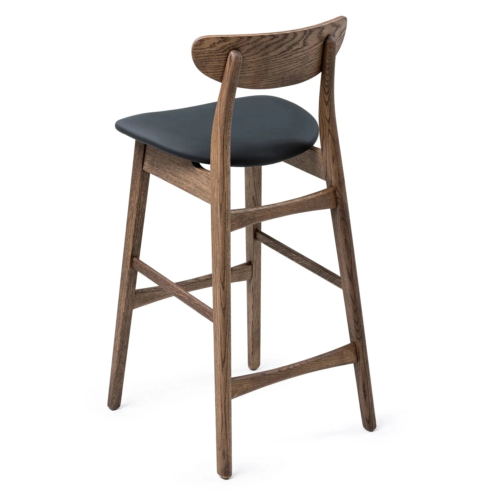 Oak Bar Stool Leather
