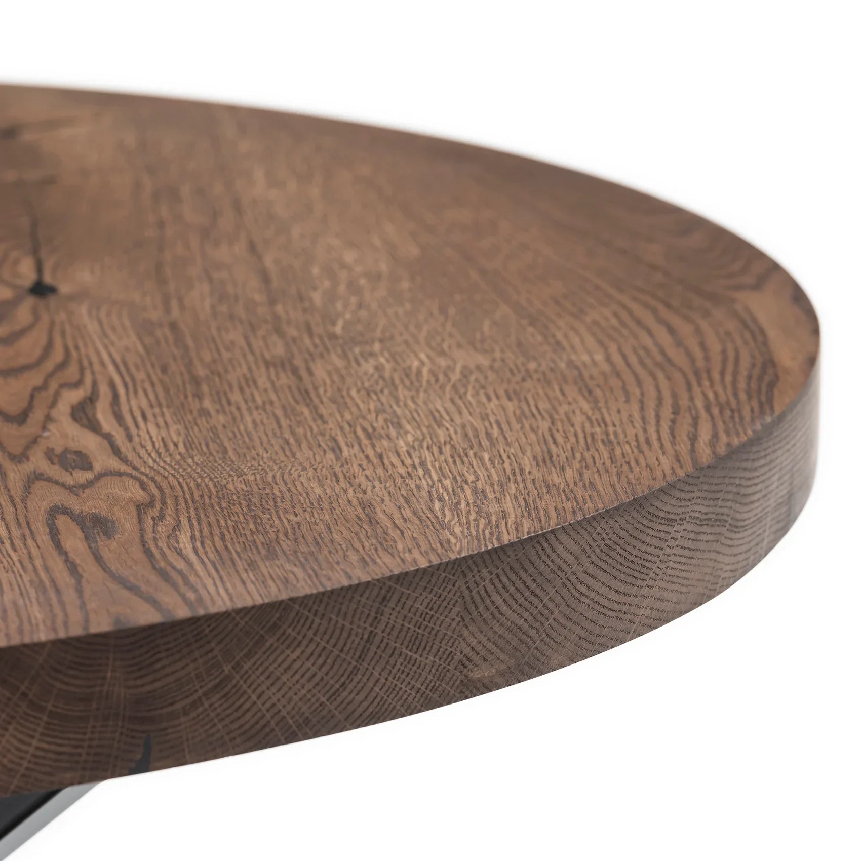 Beatrice Round Coffee Table in Dark Oak