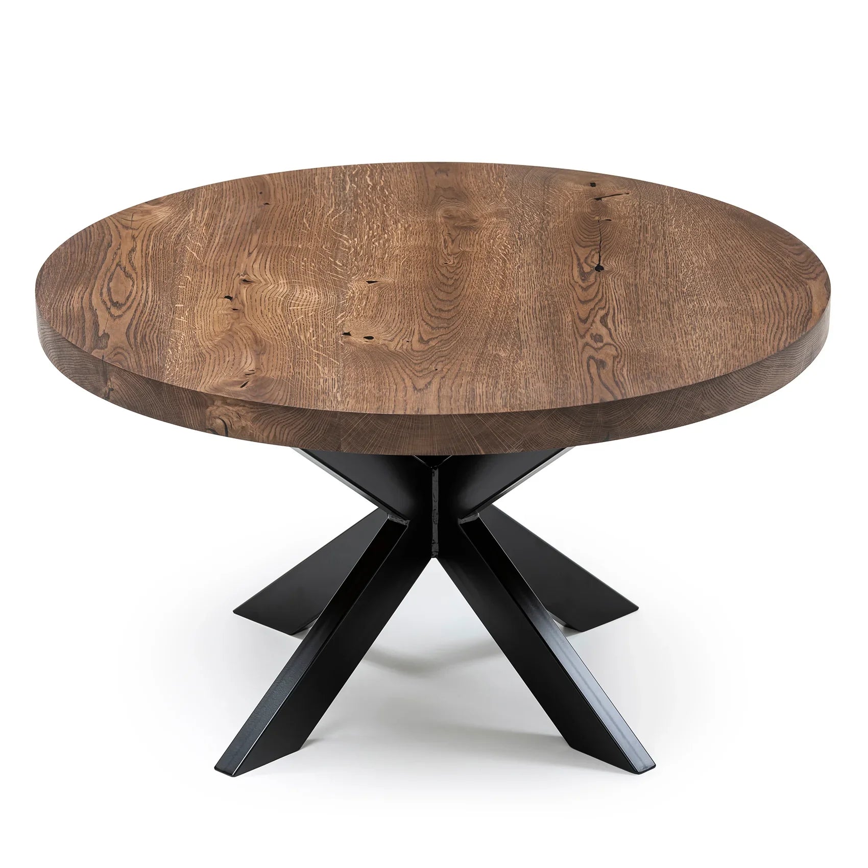 Beatrice Round Coffee Table in Dark Oak