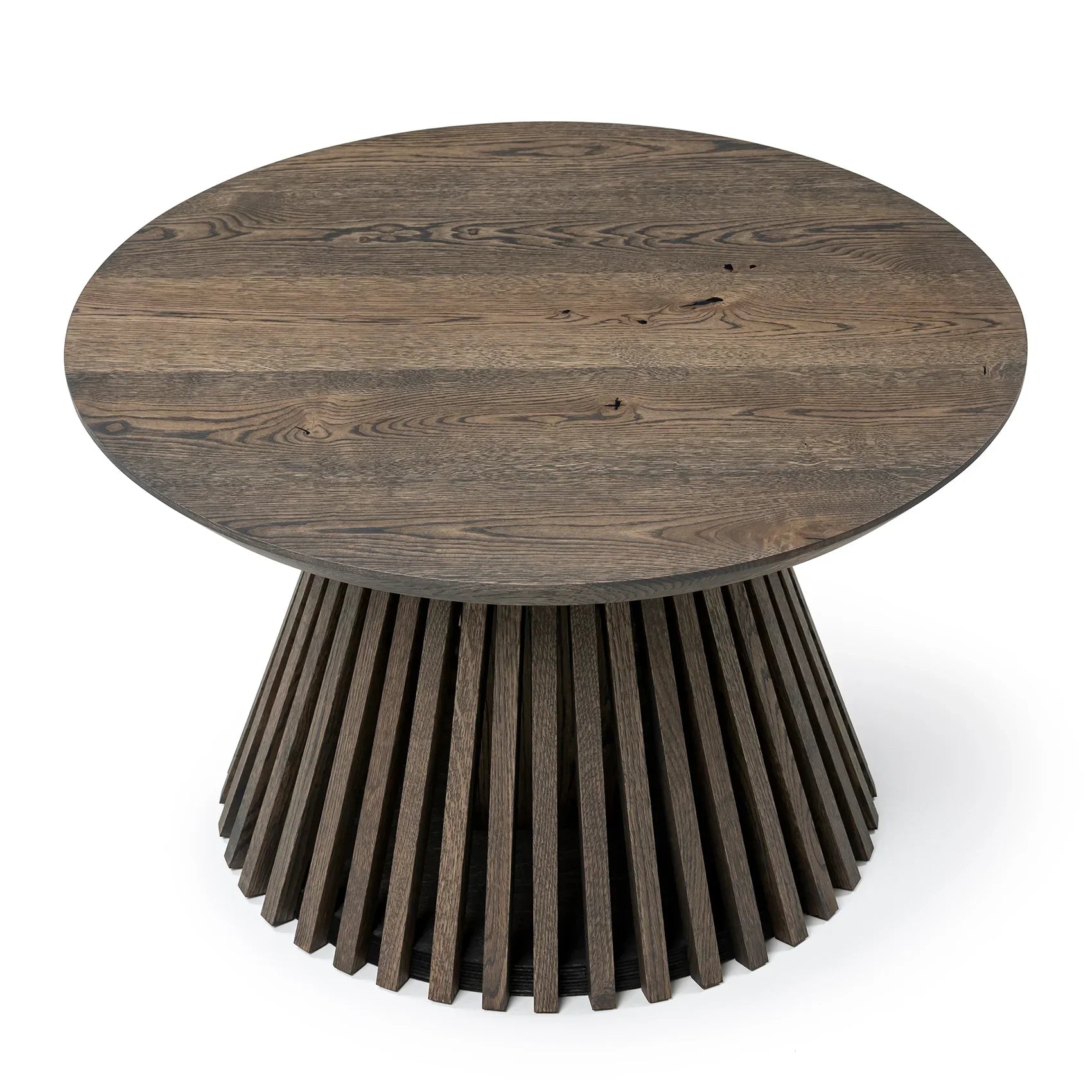 Vivien Charcoal Round Oak Coffee Table