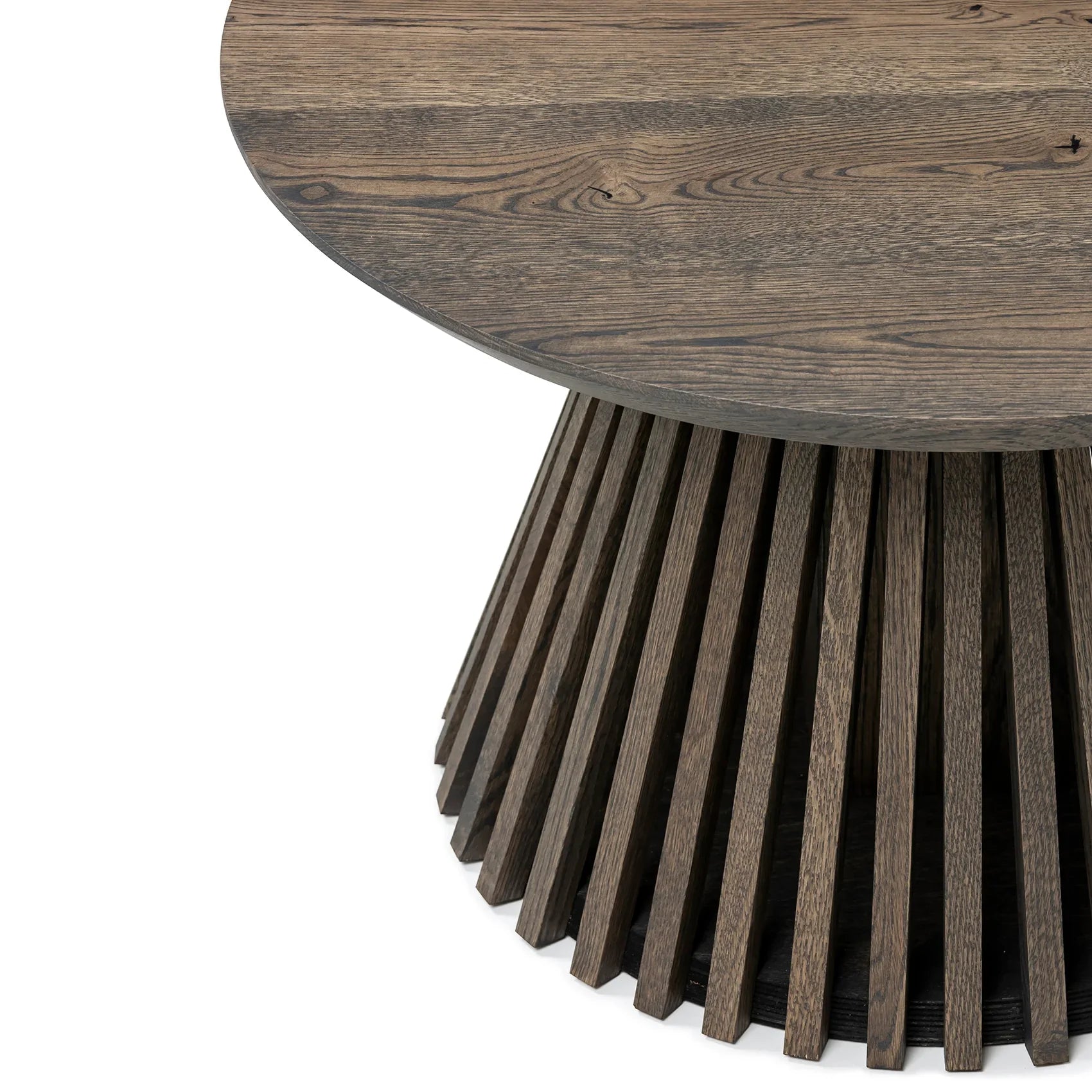 Vivien Charcoal Round Oak Coffee Table